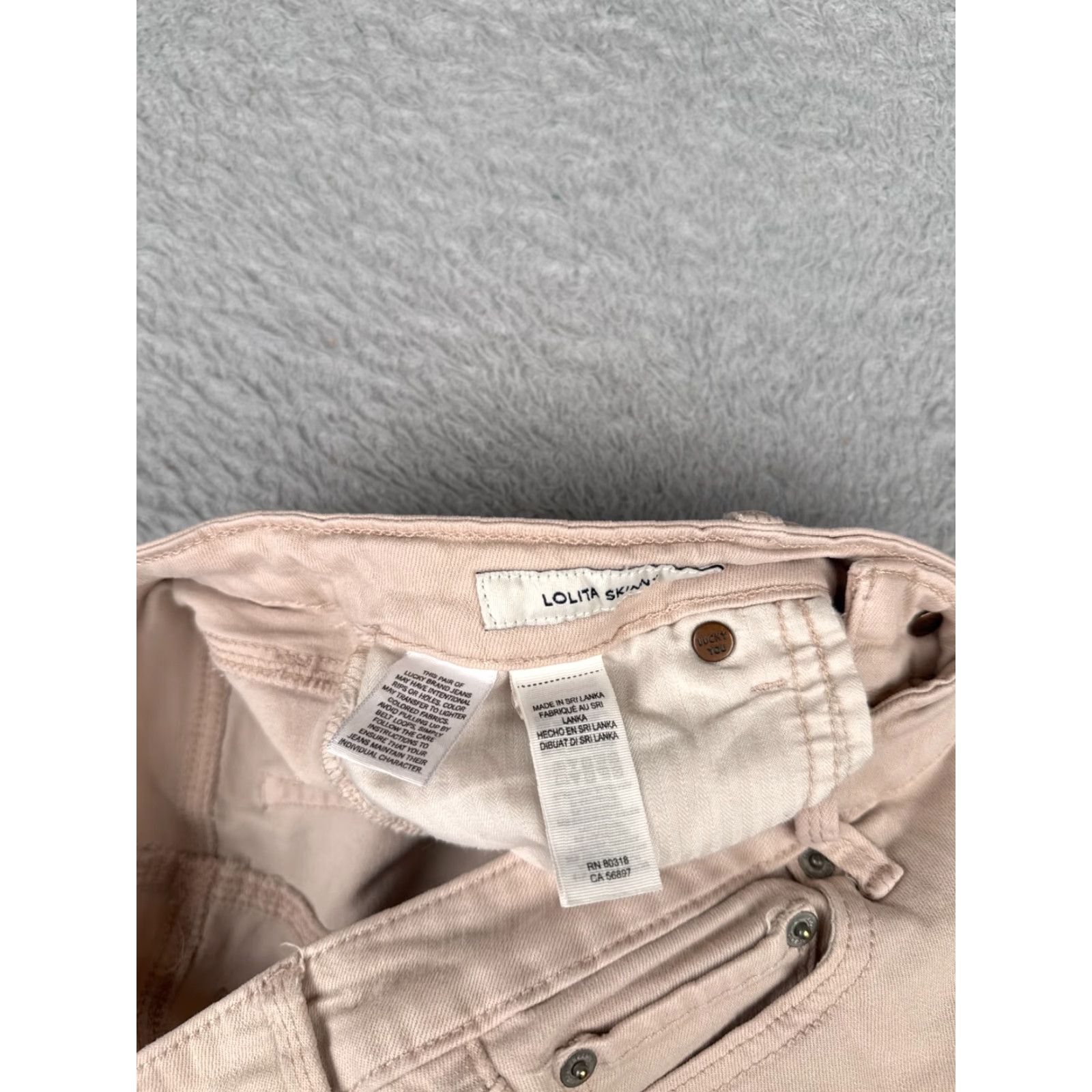 Lucky Brand VINTAGE Lucky Brand Jeans Women Skinny Mid Rise 27x28 Pink Cotton Blend Fall Spring Summer Winter Size 27" / US 4 / IT 40 - 7 Thumbnail