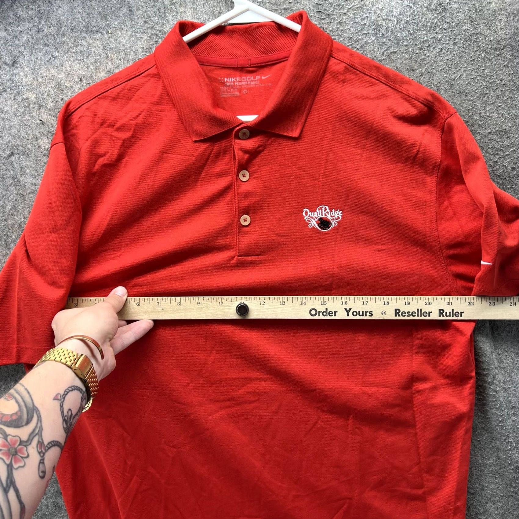 Nike Nike Golf Polo Shirt Mens Large Red Dri-FIT Quail Ridge Tour Performance Size US L / EU 52-54 / 3 - 6 Thumbnail