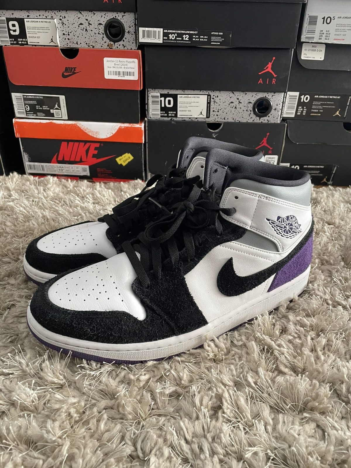 Jordan Brand Jordan 1 Mid SE Purple Size US 11 / EU 44 - 1 Thumbnail