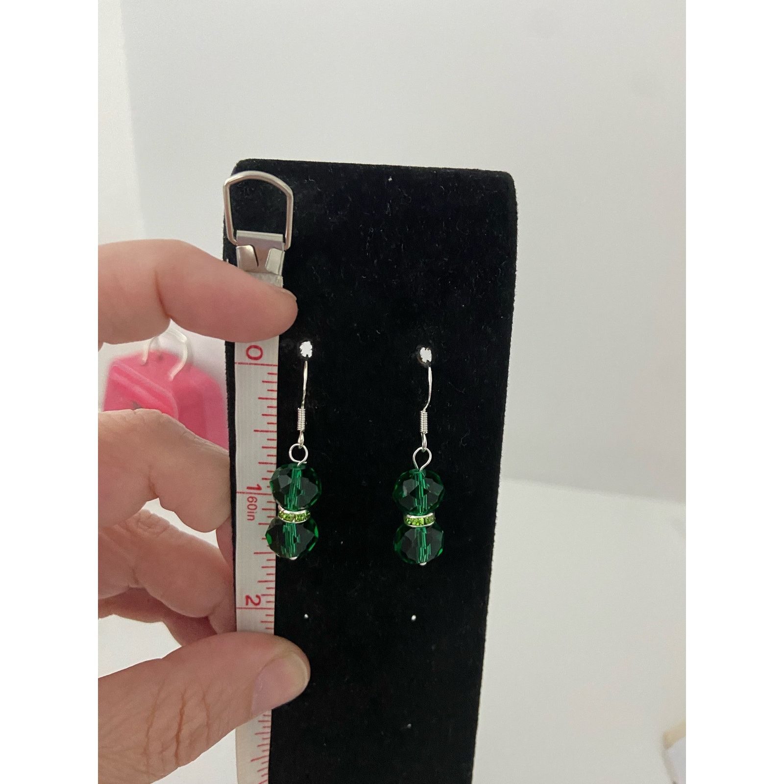Handmade green glass bead earrings Size ONE SIZE - 3 Thumbnail
