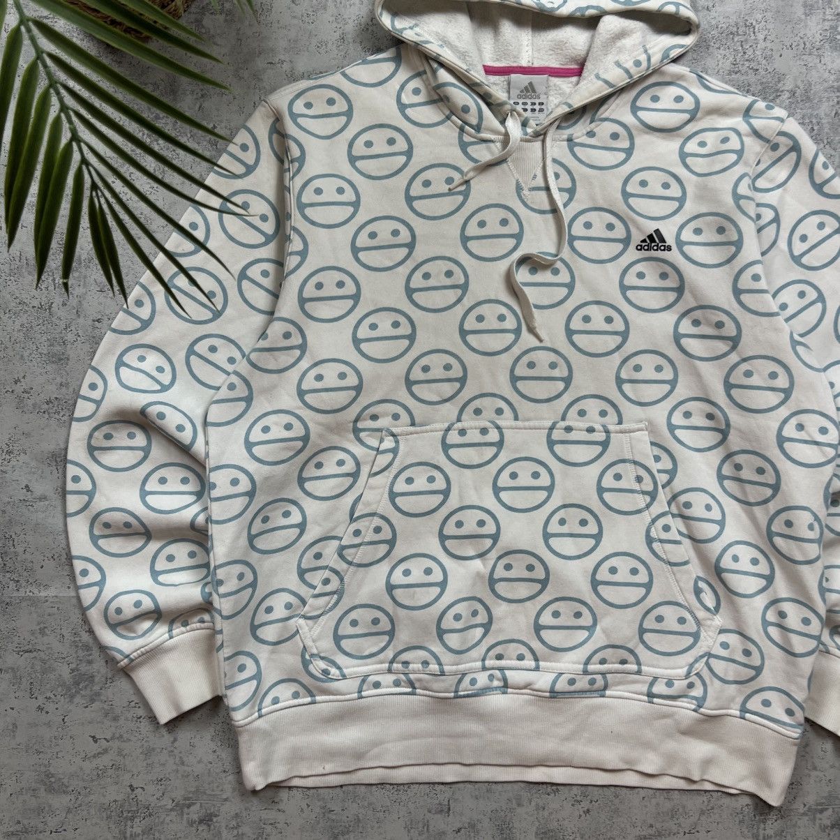 Adidas 00s ADIDAS BASIC LOGO VINTAGE Y2K OVERSIZED PULLOVER HOODIE Size US XL / EU 56 / 4 - 2 Thumbnail