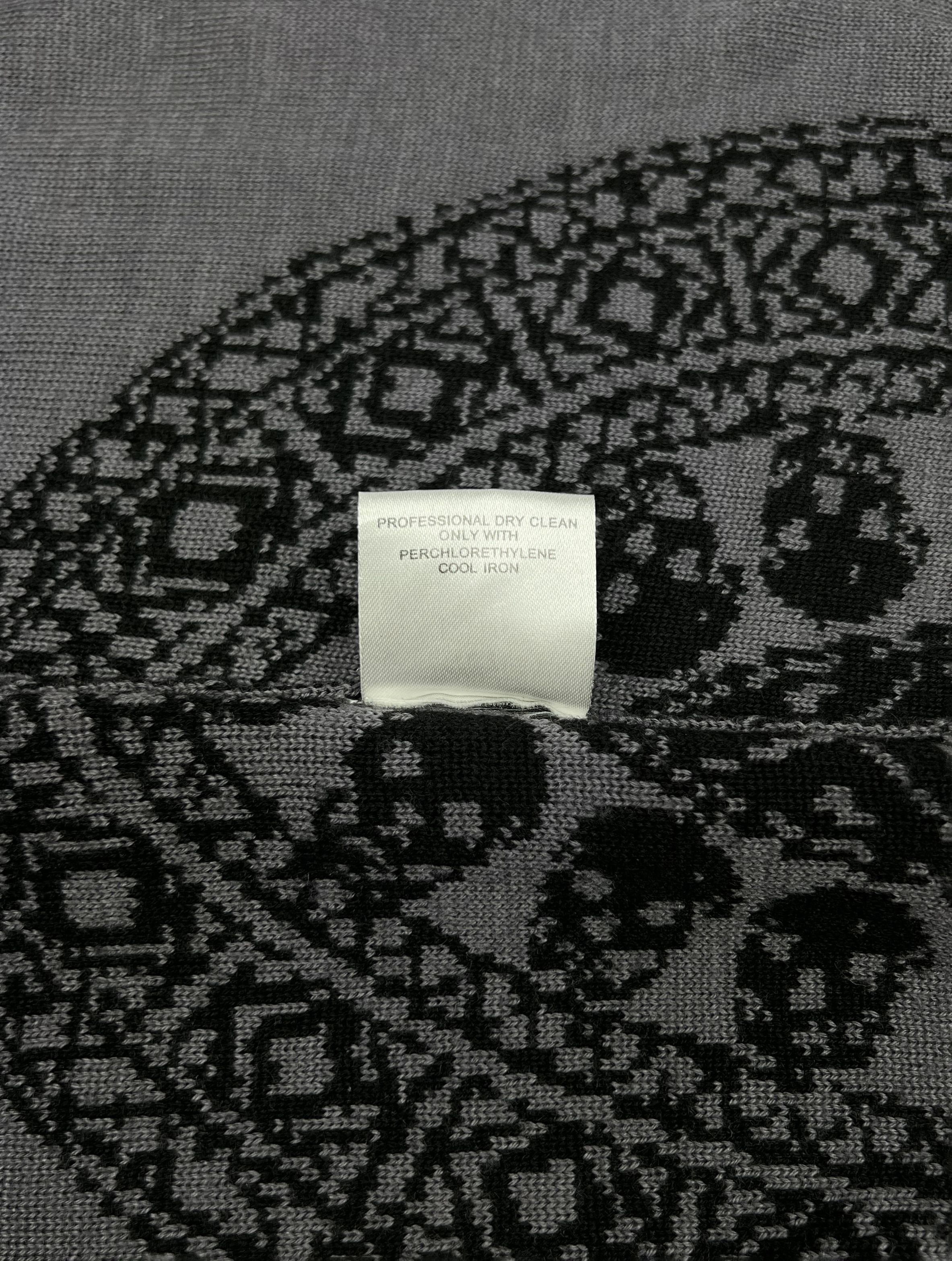 Alexander McQueen F/W 2010 SKULL WOOL KNIT CARDIGAN SWEATER - EXTREMELY RARE - Size US L / EU 52-54 / 3 - 7 Thumbnail
