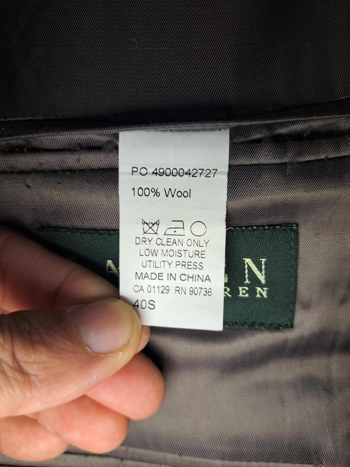 Polo Ralph Lauren Ralph Lauren Sport Coat Mens 40S Gray Houndstooth Wool Size 40S - 3 Thumbnail