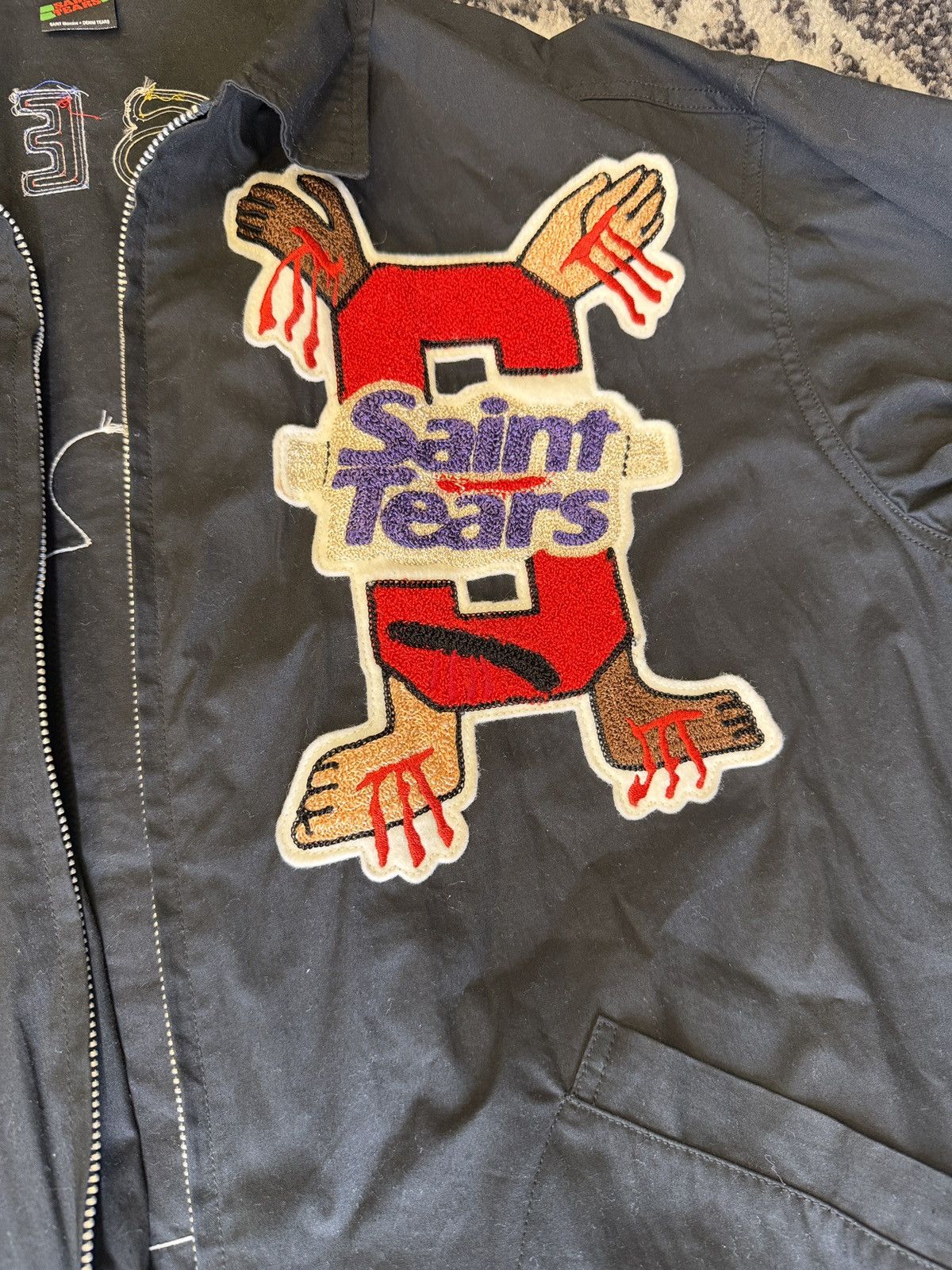 DENIM TEARS × Saint Michael Saint Mxxxxxx Denim Tears Embroidered Jacket Black XL Size US XL / EU 56 / 4 - 3 Thumbnail
