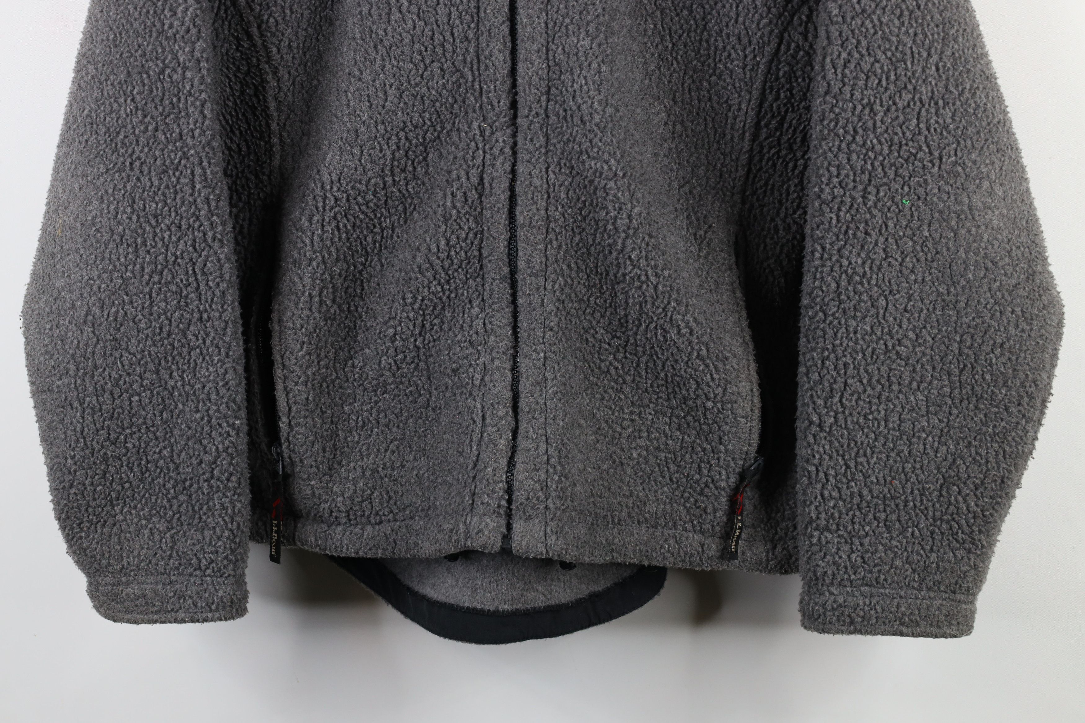 L.L. Bean Vintage 90s LL Bean Pile Fleece Full Zip Jacket Gray USA Size US L / EU 52-54 / 3 - 3 Thumbnail