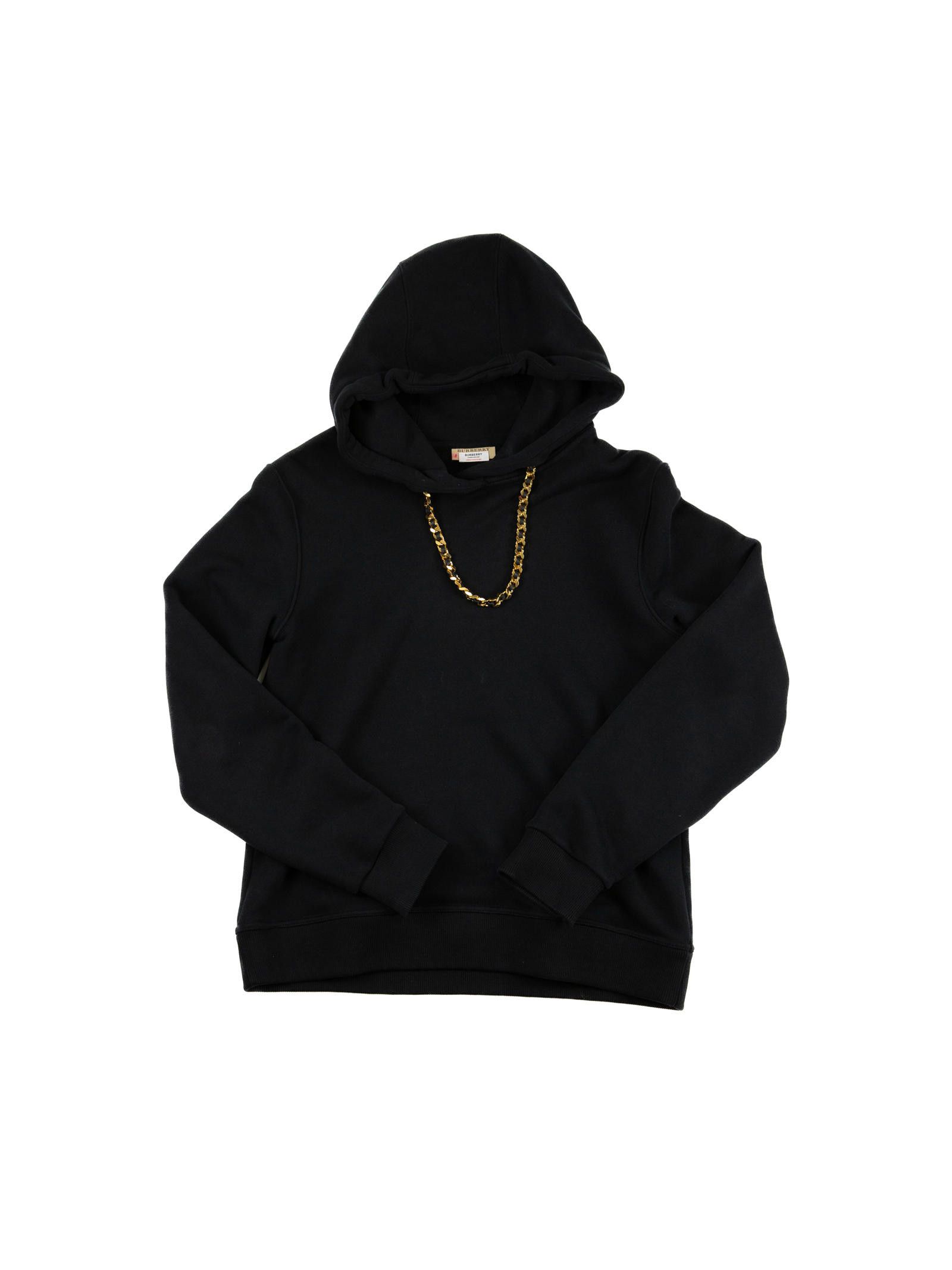 Burberry Burberry Chain Detail Black Hoodie Size US S / EU 44-46 / 1 - 1 Thumbnail