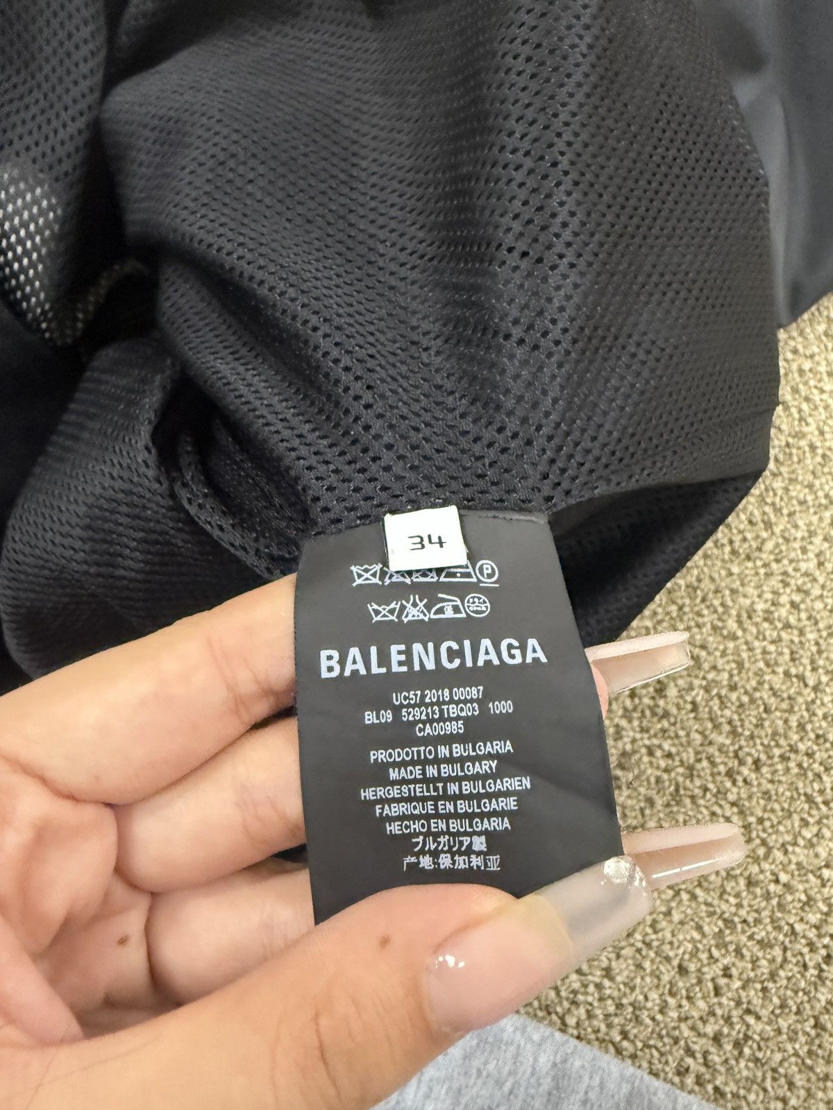 Balenciaga BALENCIAGA Black Logo Zip-Up Track Jacket Size XXS / US 00 / IT 34 - 3 Thumbnail