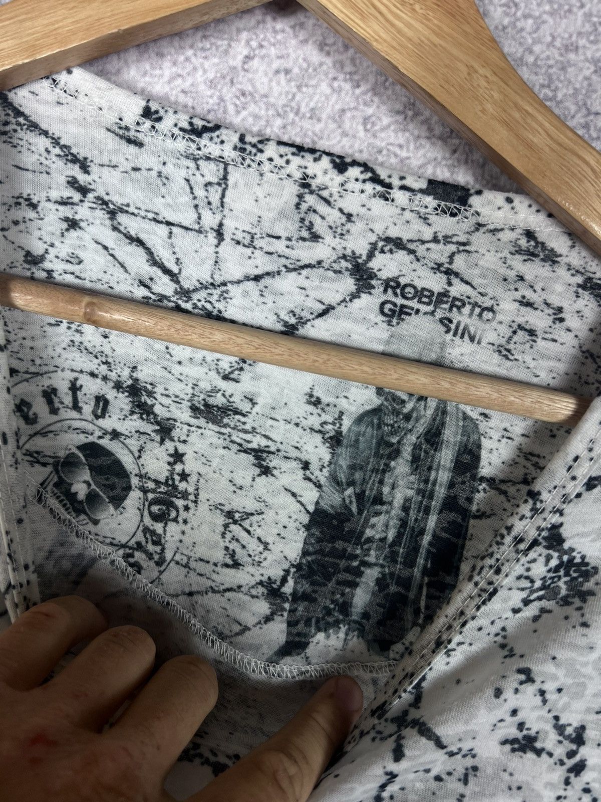 Designer Vintage Roberto Geissini American Skull T-Shirt Cowboy Tee Size US XL / EU 56 / 4 - 9 Thumbnail