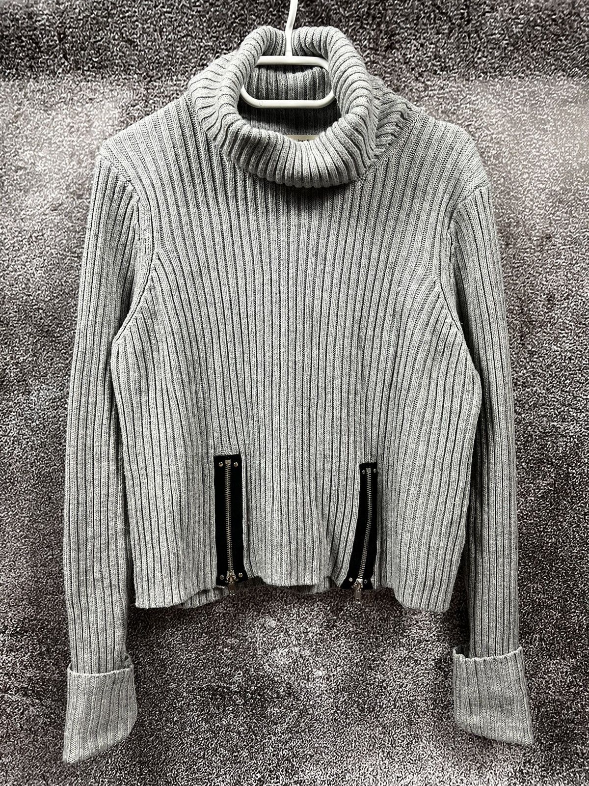 Jean Paul Gaultier Jean Paul Gaultier x Lindex turtleneck zipper grey high neck Size L / US 10 / IT 46 - 1 Thumbnail
