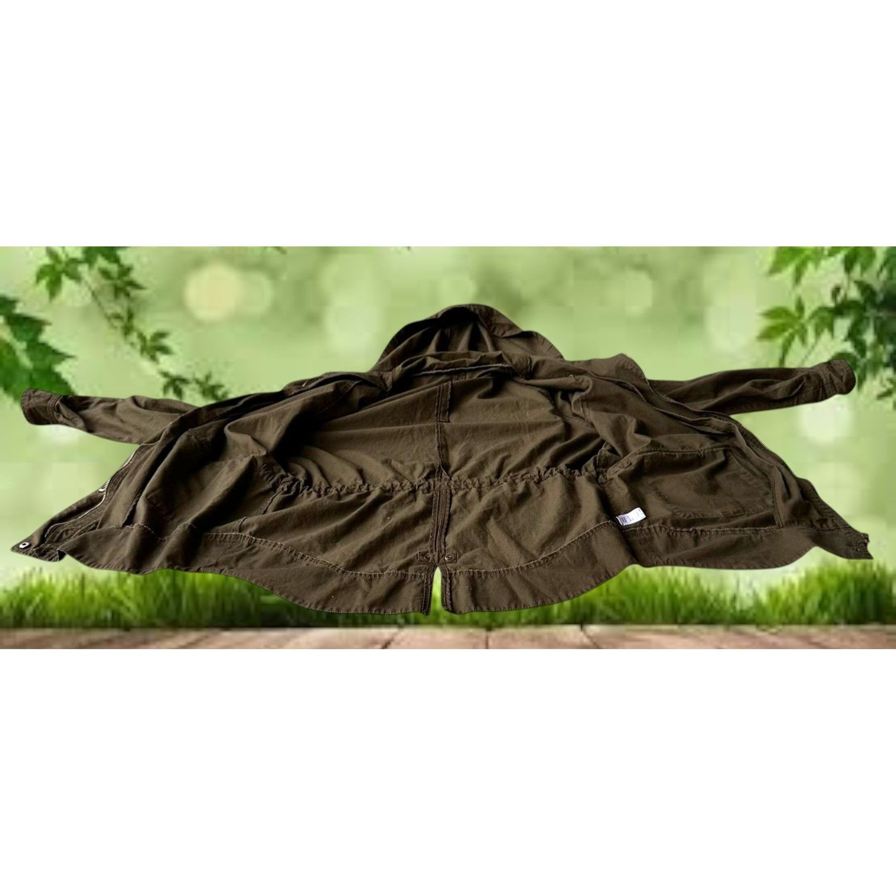 Other Love Tree Green Army Jacket Medium Military Raincoat Pockets Size US M / EU 48-50 / 2 - 10 Thumbnail