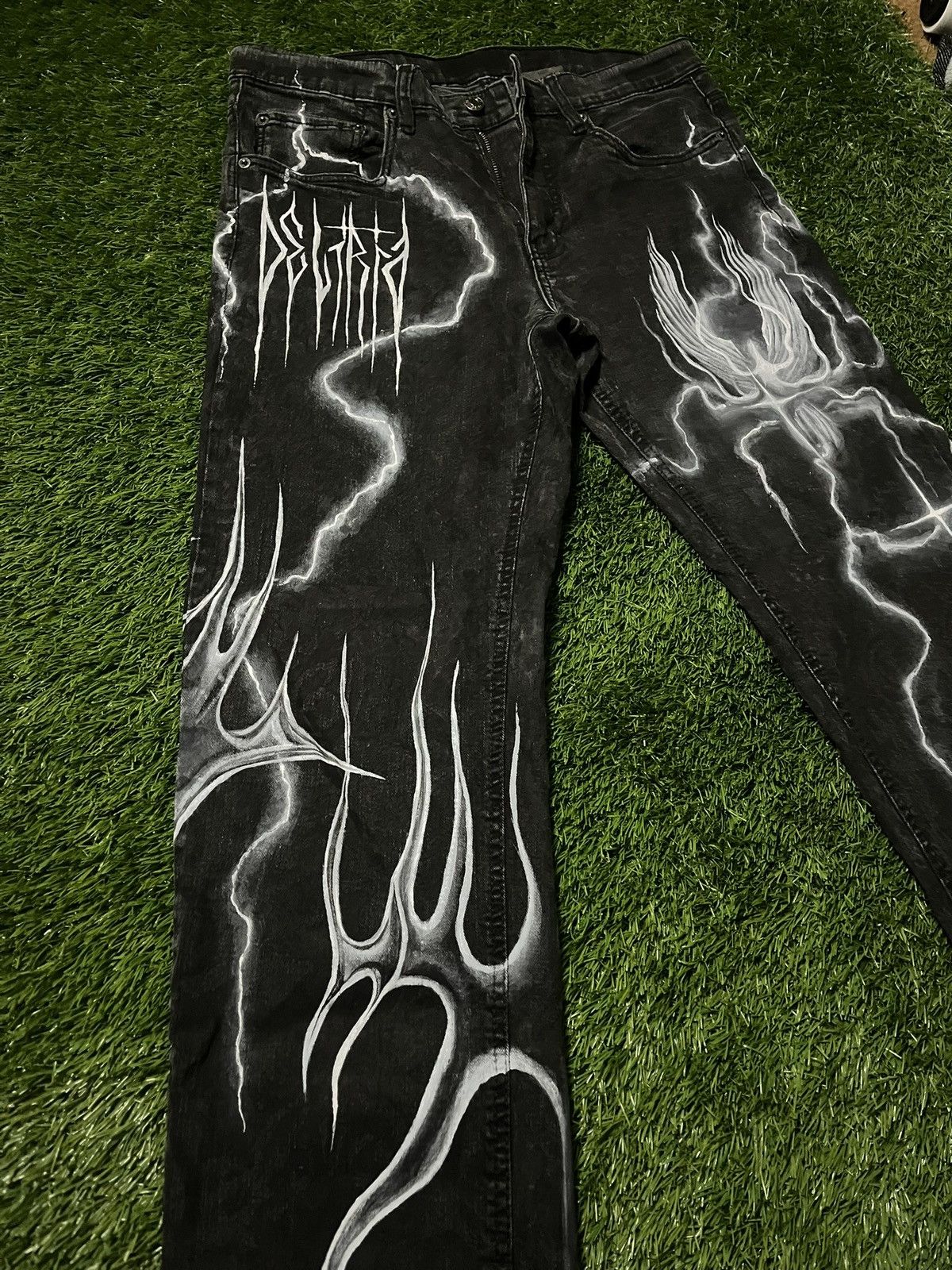 Other Custom Painted Deliriaisdead Jeans 1of1 Y2K Size US 34 / EU 50 - 2 Thumbnail