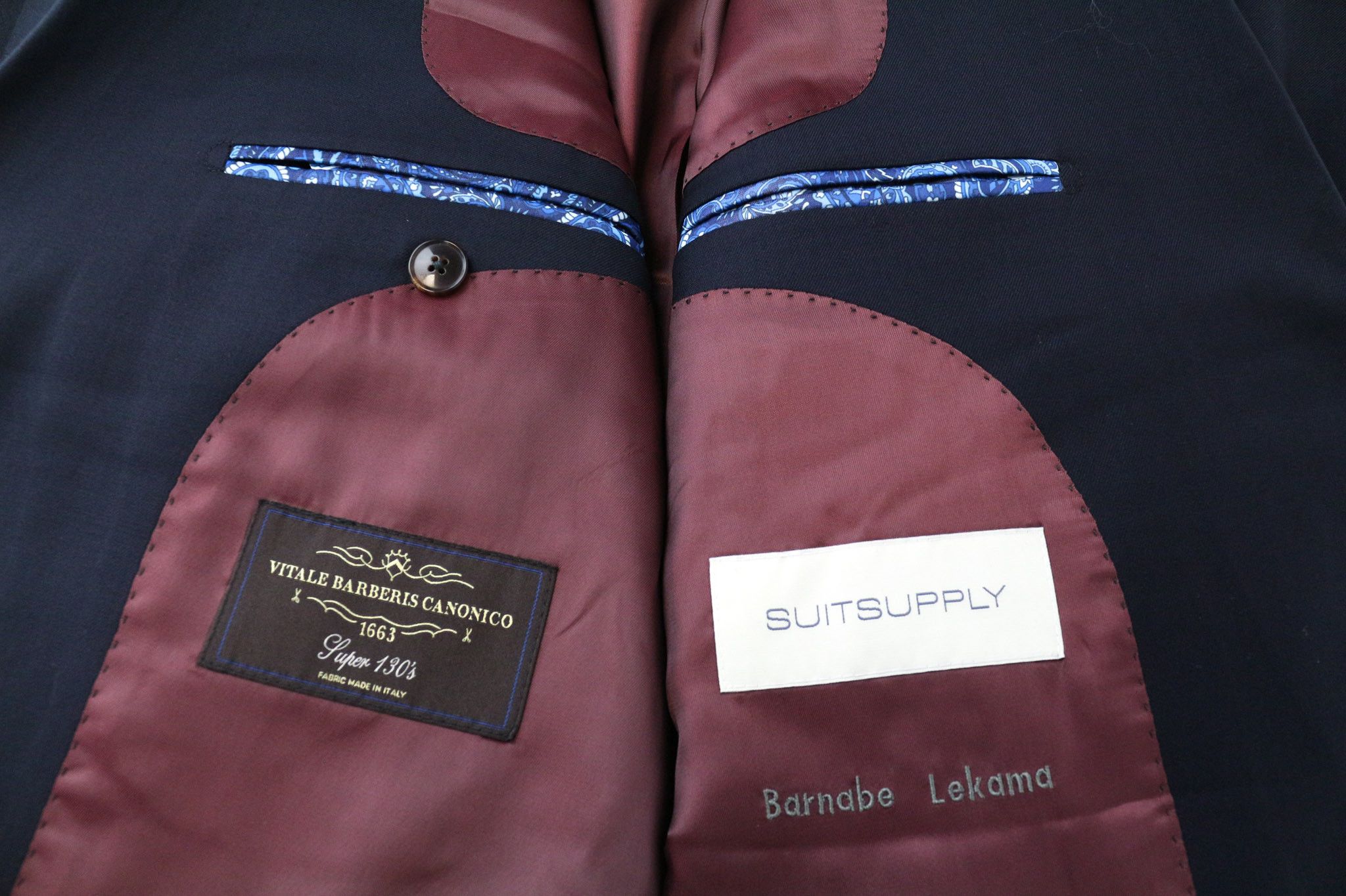 Suitsupply LA SPALLA UK48S Blue Wool Single-Breasted Blazer 75552 Size 48S - 5 Thumbnail