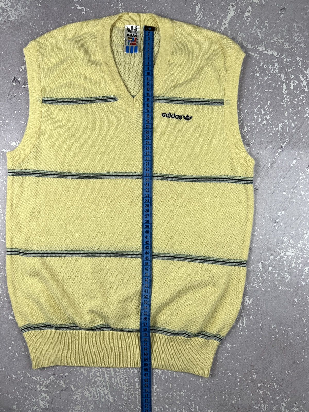 Adidas Vintage 80s 90s Adidas Wool Knit Sweater Vest West Germany Size US S / EU 44-46 / 1 - 8 Thumbnail