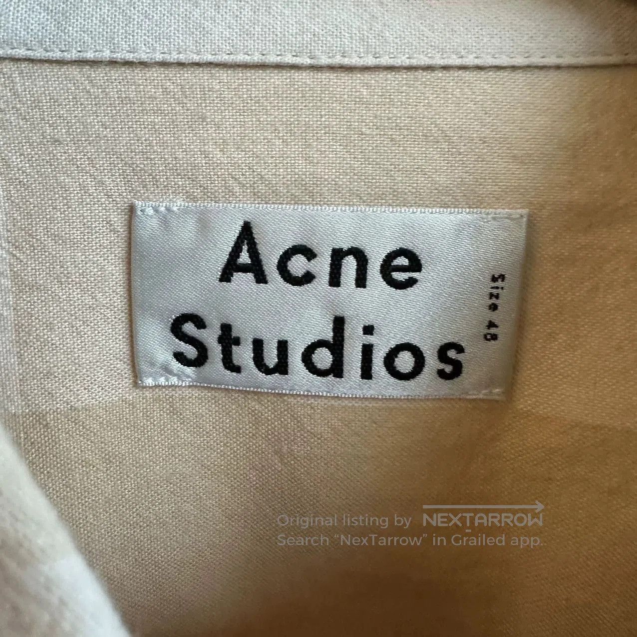 Acne Studios Acne Studios Beige Plaid Shirt. Size US XL / EU 56 / 4 - 1 Thumbnail
