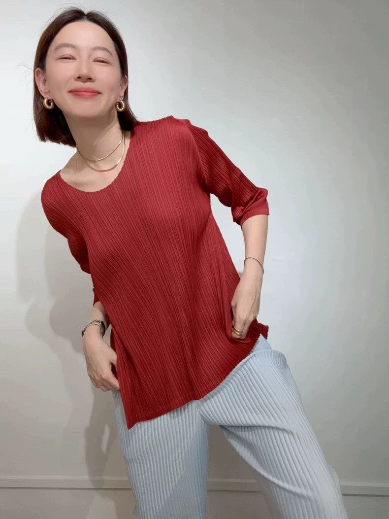 Issey Miyake issey miyake size:3 Light blue pleated top Size XXS / US 00 / IT 34 - 5 Thumbnail