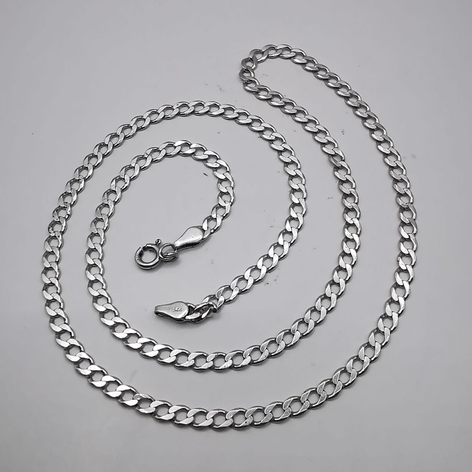 Sterling Silver Vintage Jewelry Chain, 925 Sterling Silver, Signed 10,01g Size ONE SIZE - 2 Thumbnail