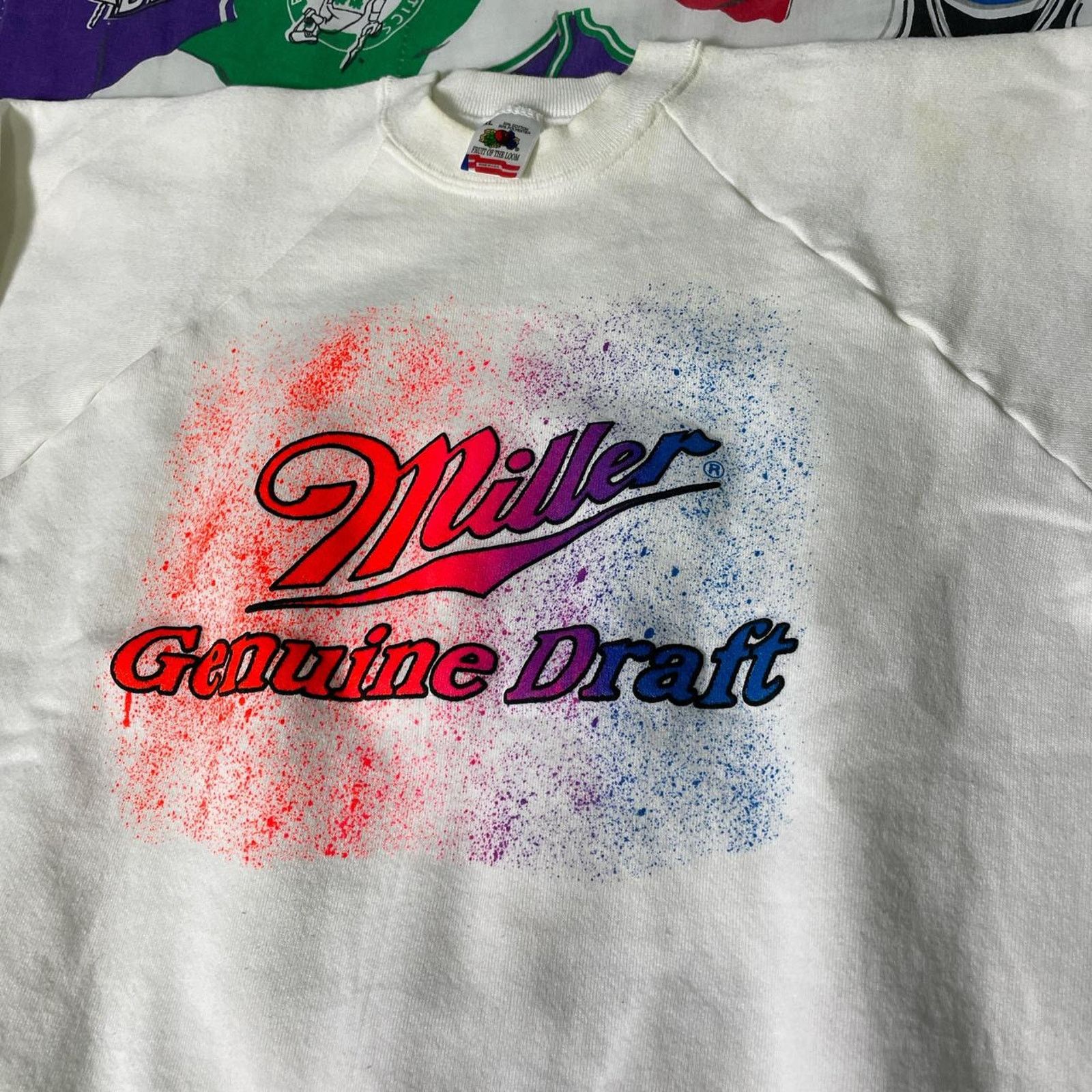 NASCAR × Vintage Vintage 80s NASCAR Miller Genuine Draft Beer Racing Crewneck Size US L / EU 52-54 / 3 - 3 Thumbnail