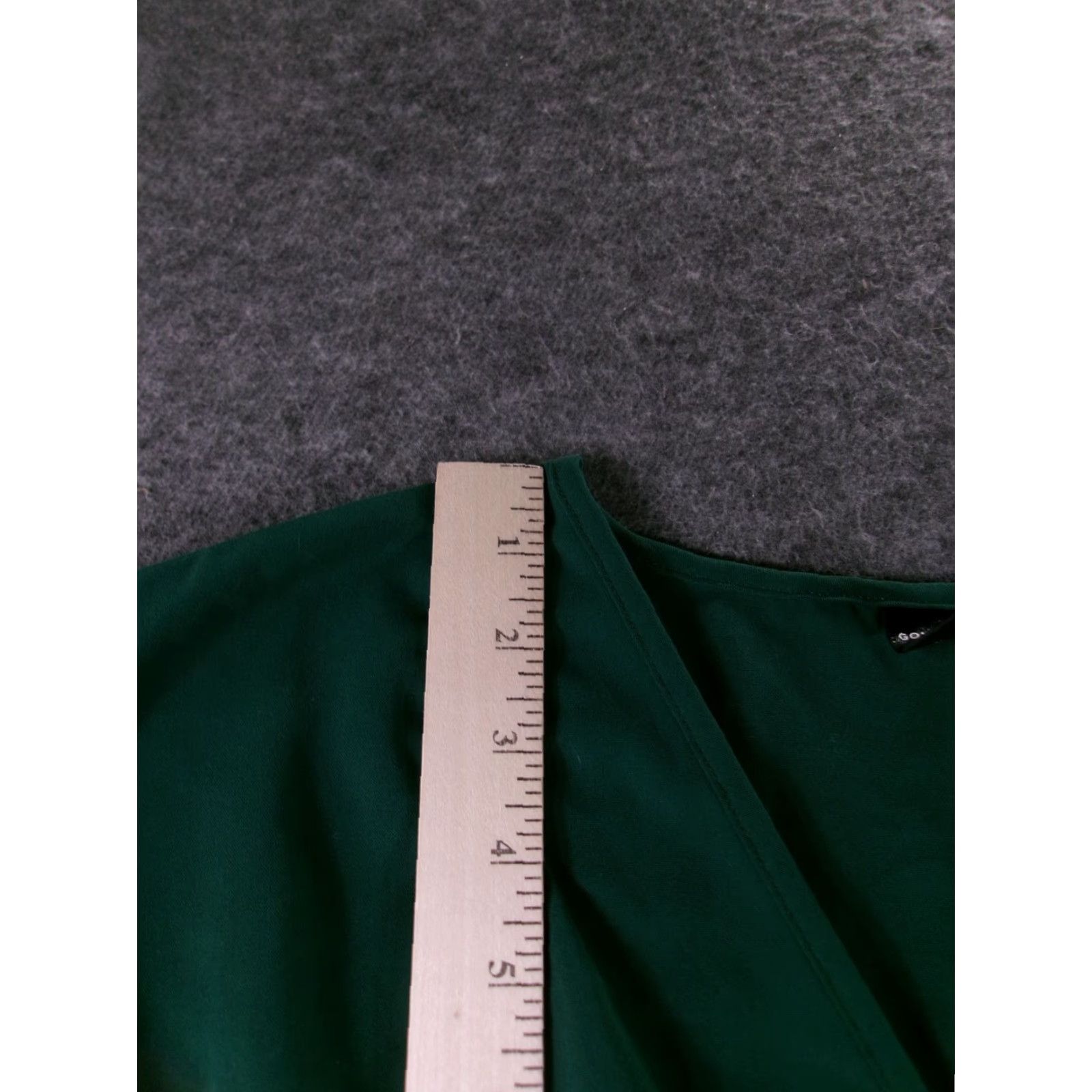 Vintage GOMORN Dress Women XL Green Wrap V-Neck Smocked Waist Maxi Cap Sleeve Fit Size XL / US 12-14 / IT 48-50 - 5 Thumbnail