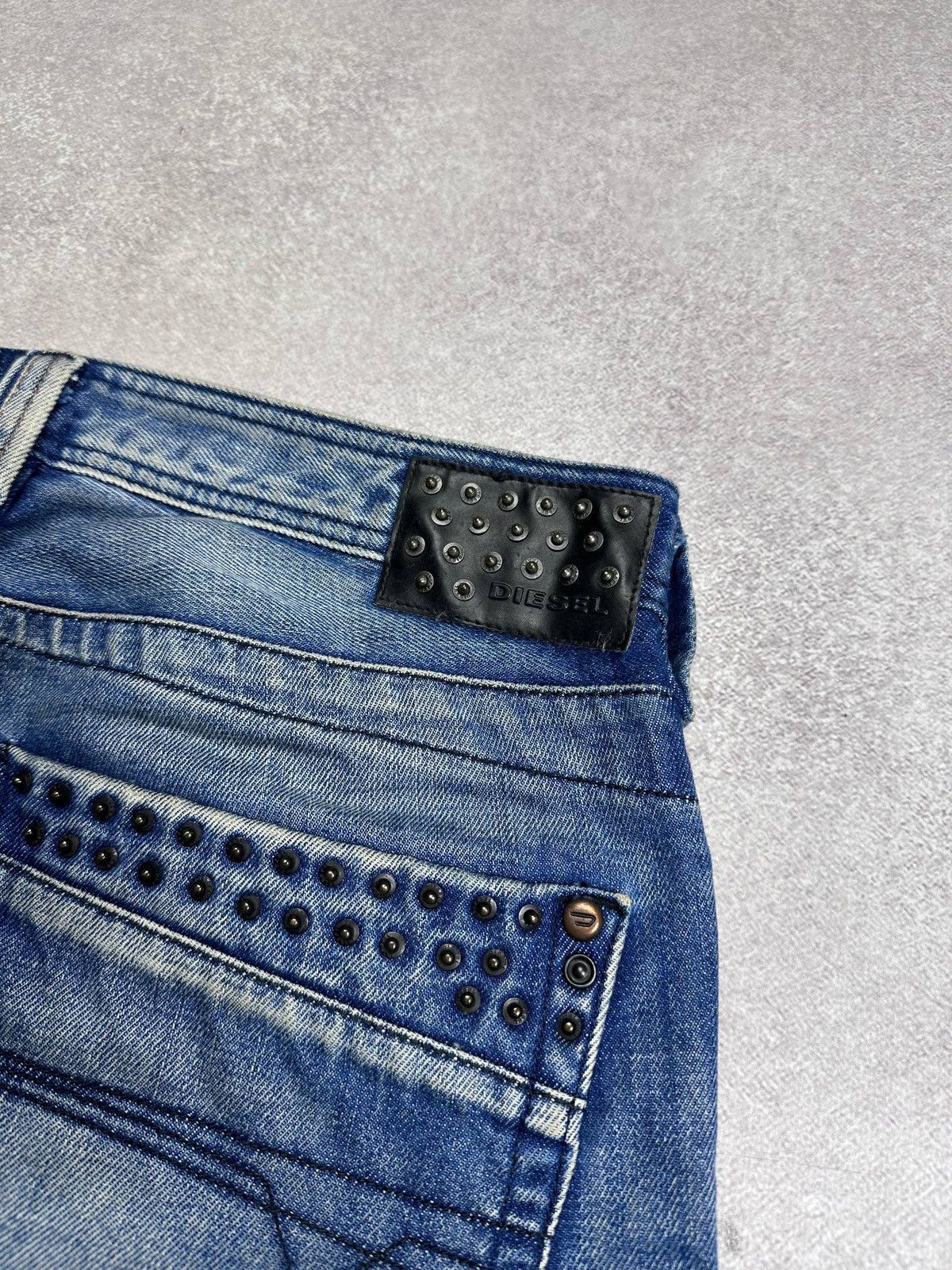 Diesel Vintage 90s Diesel Avantgarde Grunge Y2K Jeans 34 Size US 34 / EU 50 - 14 Thumbnail