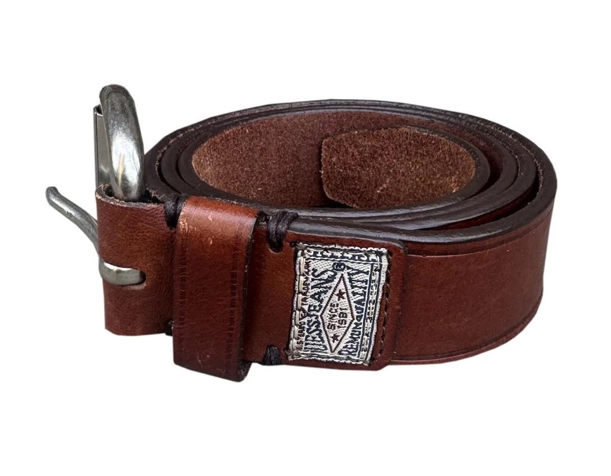 Guess Vintage Guess Jeans USA Brown Leather Belt (Size 38) Size 38 - 1 Thumbnail