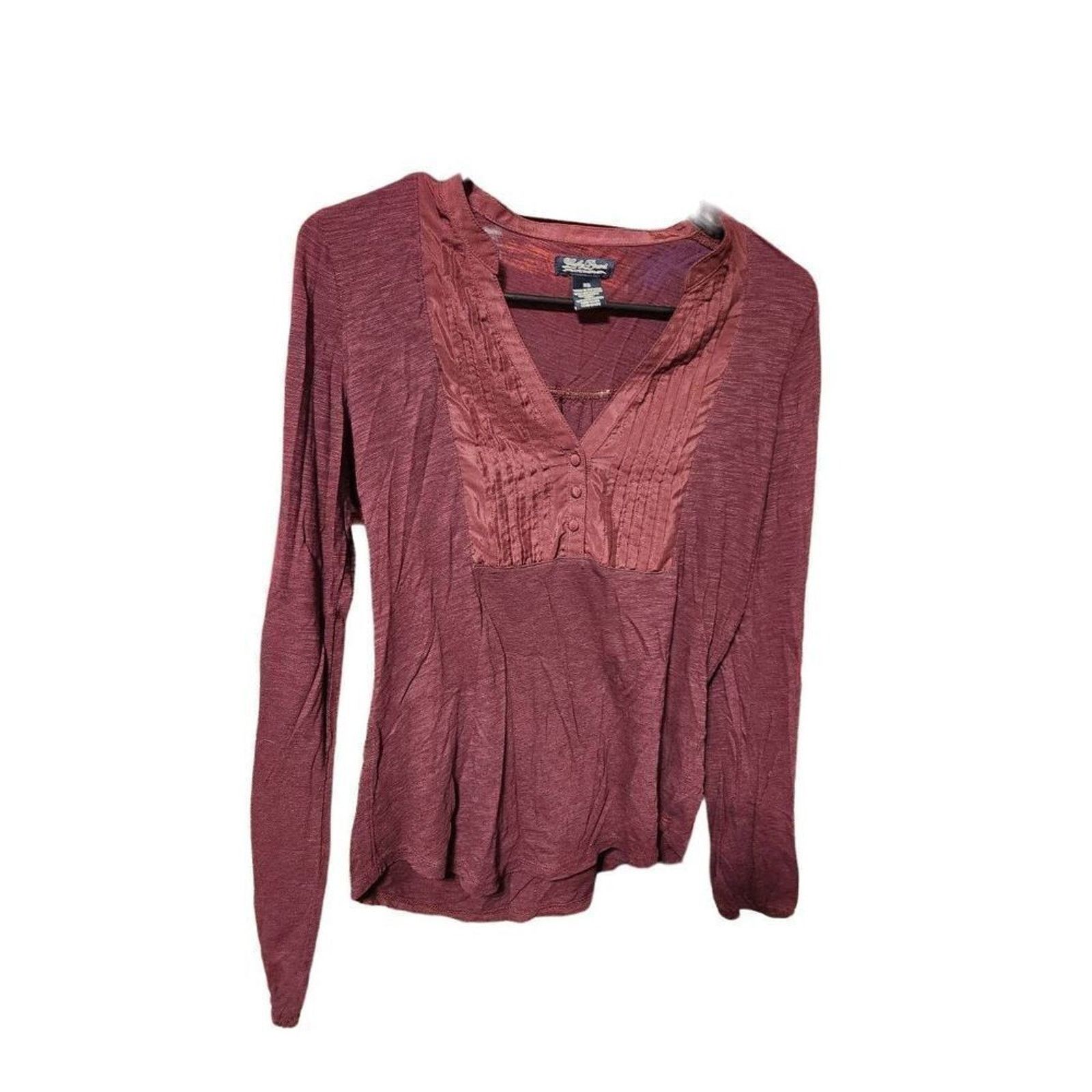 Lucky Brand Lucky brand XS live in love ❤️ top long sleeve burgundy Size XS / US 0-2 / IT 36-38 - 1 Thumbnail