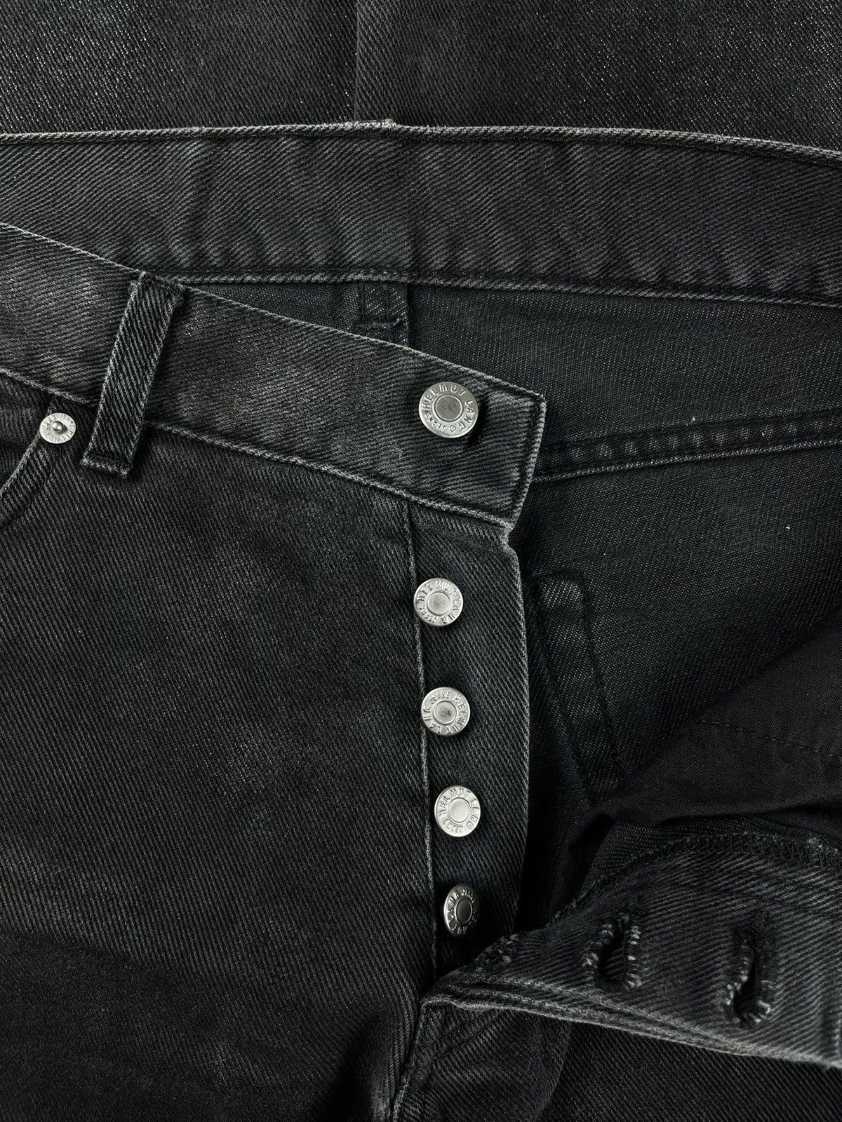 Helmut Lang SS99 Helmut Lang Wax Coated Denim Jeans Thrashed Size US 31 - 12 Thumbnail