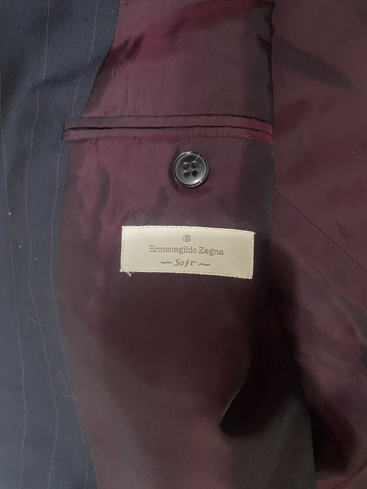 Ermenegildo Zegna Ermenegildo Zegna Soft 100% Wool Pinstripe Blazer Jacket M/L Size 52R - 6 Thumbnail