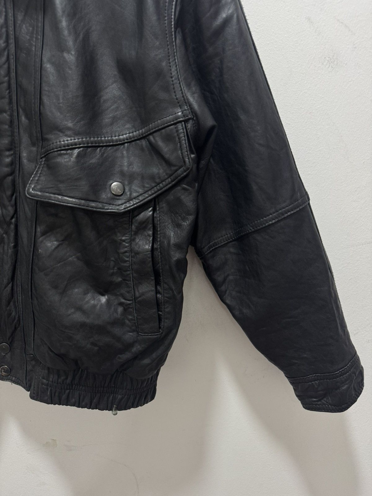 VINTAGE IBEPE JINDO DISTRESSED LEATHER JACKET