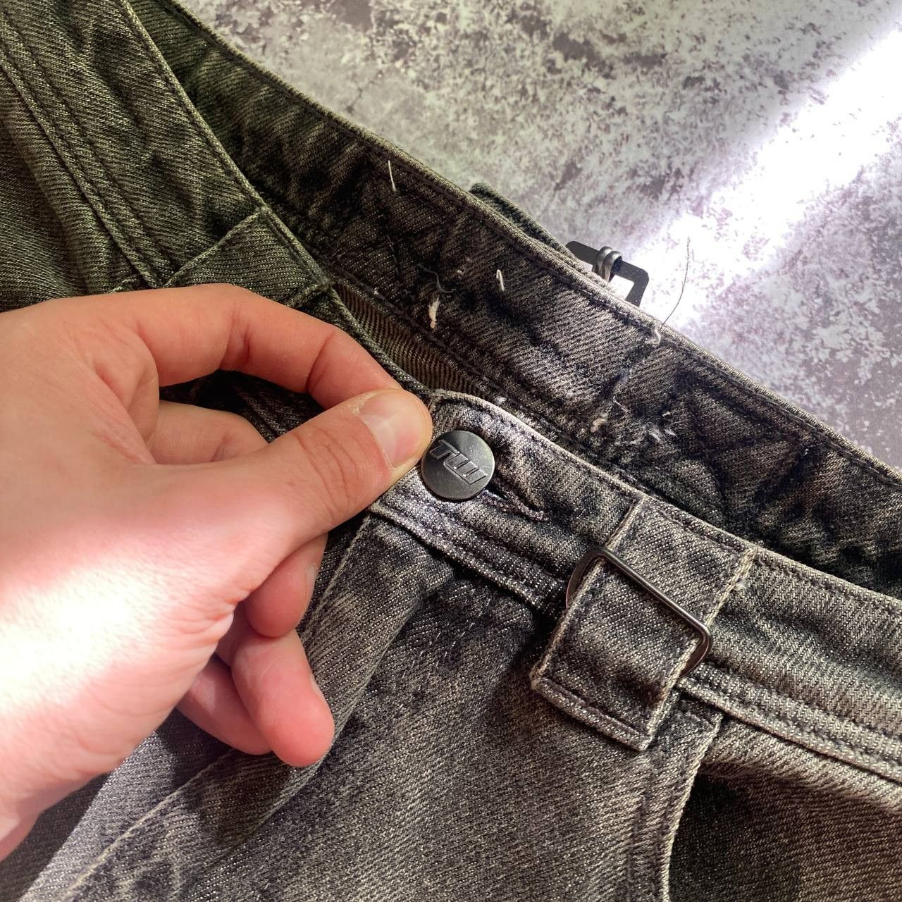 Japanese Brand Vintage If Six Was Nine ADJACENT Grey Denim Cargo Size US 32 / EU 48 - 5 Thumbnail