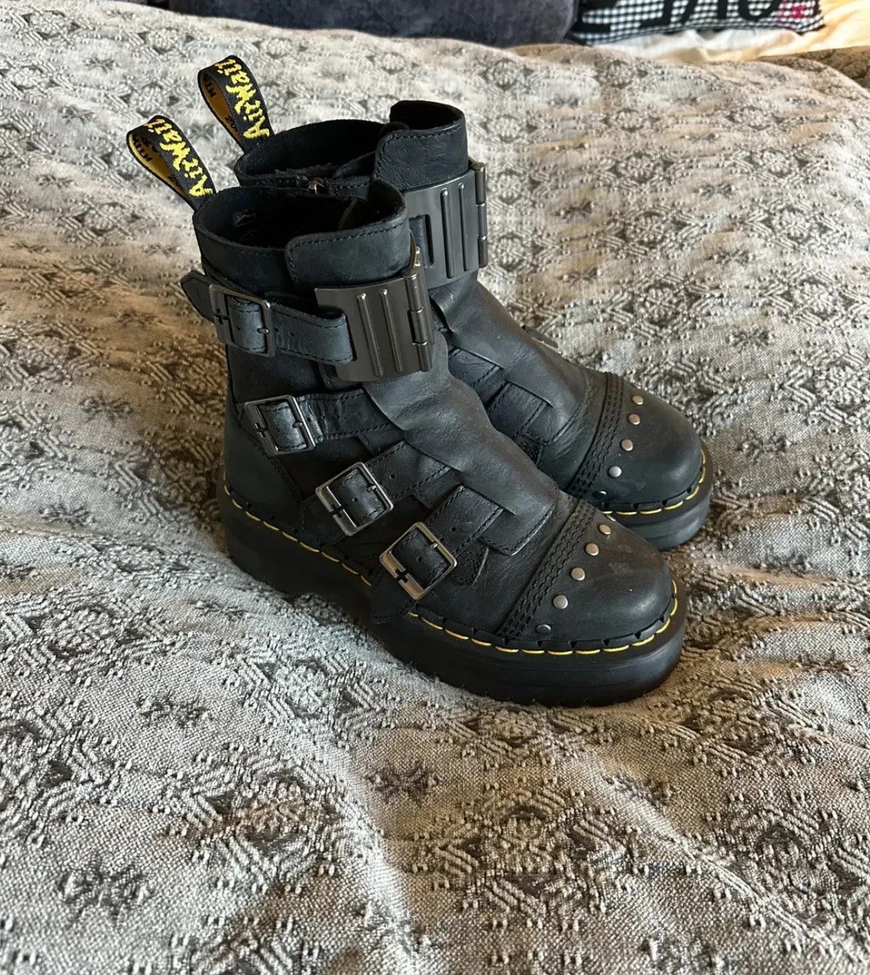 Dr. Martens Dr. Martens Jadon Hinge Buckle Leather Platform Boots Size US 6 / EU 39 - 5 Thumbnail