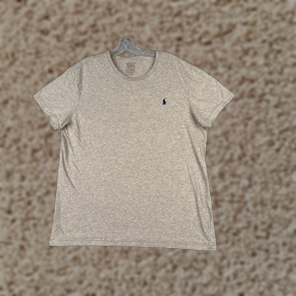 Ralph Lauren Ralph Lauren Shirt Men Large Gray Crew Neck Short Sleeve Solid Logo All Seasons Mens Size US L / EU 52-54 / 3 - 1 Thumbnail