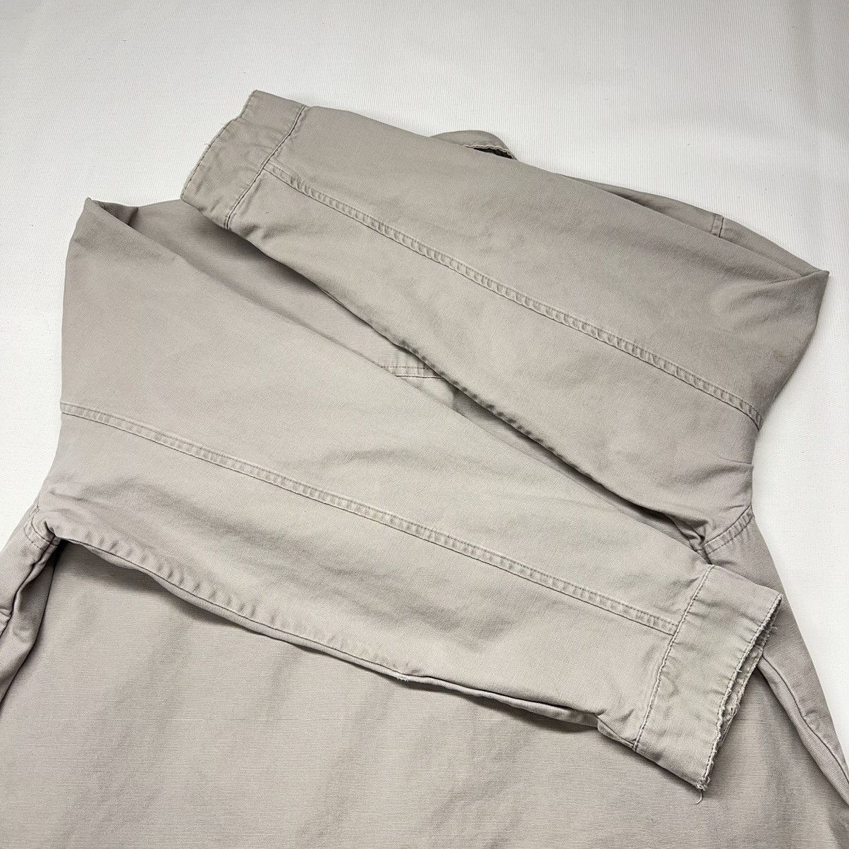 VTG LL Bean Jacket Beige Bomber Chore Canvas Full Zip