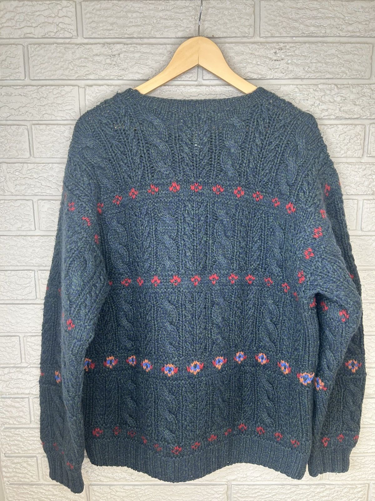 Woolrich Woolen Mills Vintage 80s Woolrich Hunting Dog Cable Knit Sweater Size US L / EU 52-54 / 3 - 7 Thumbnail