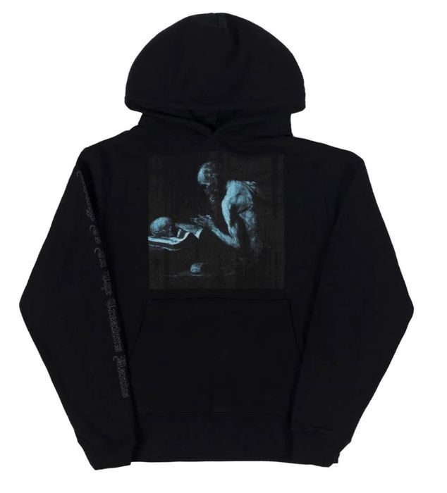 Revenge Rhinestone Arch Hoodie Black