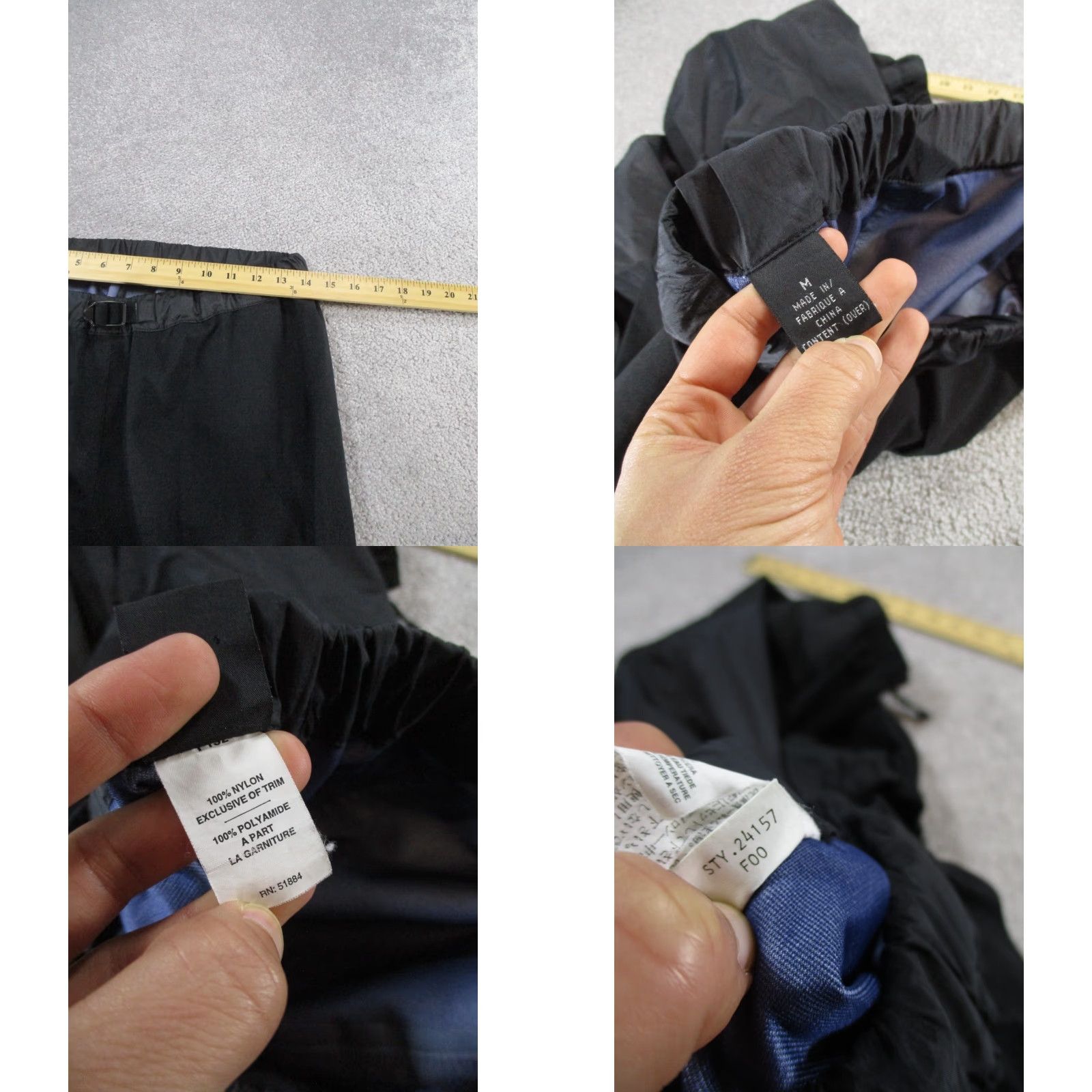 Patagonia VINTAGE Patagonia Stretch Light Pants Mens Medium Black Shell Belted Windbreaker 32in Inseam, Regular Fit, Pants, Men Size US 31 - 8 Thumbnail