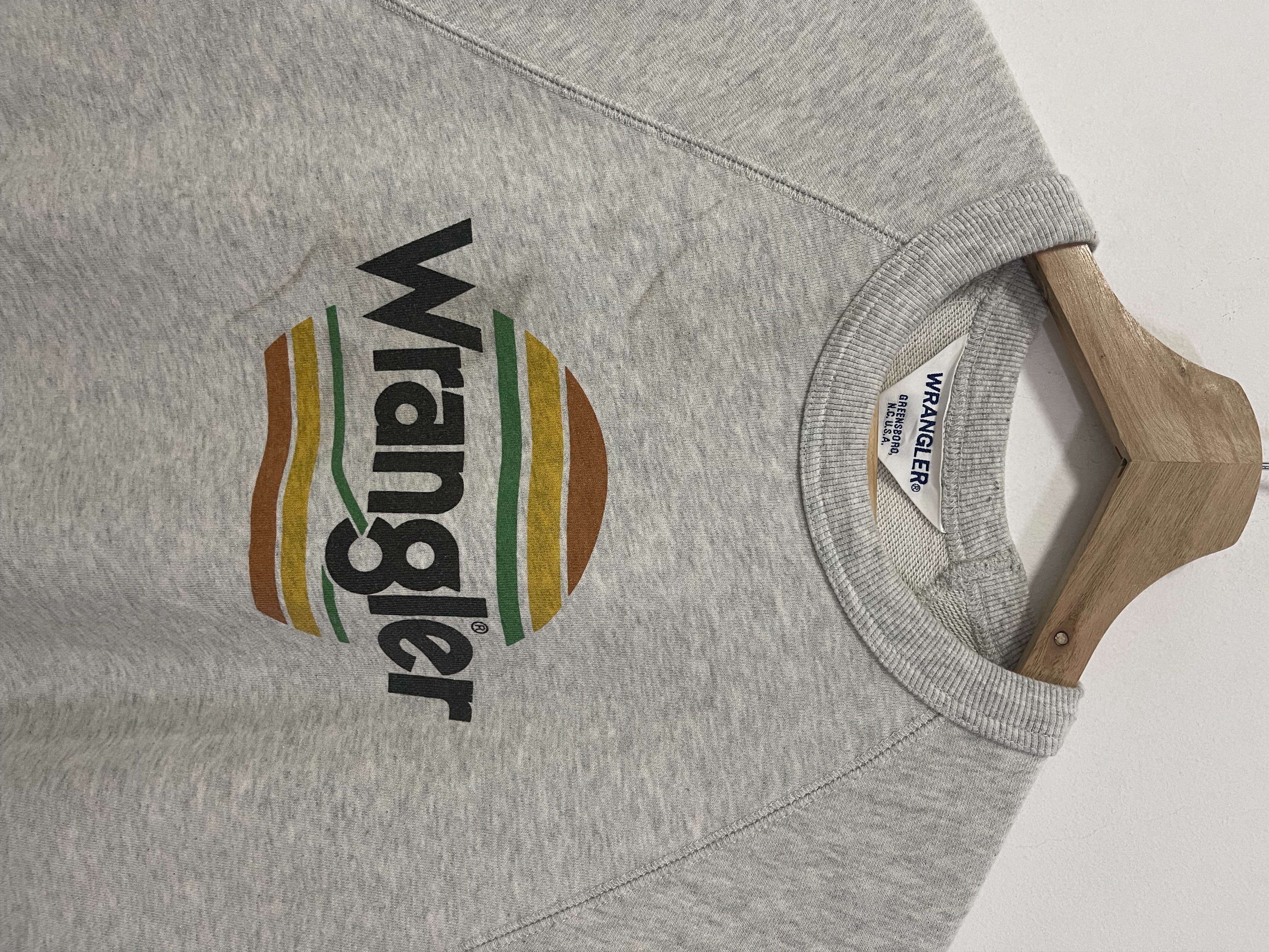 Vintage × Wrangler Vintage Wrangler Spellout Printed Logo Crewneck Sweatshirt Size US S / EU 44-46 / 1 - 6 Thumbnail