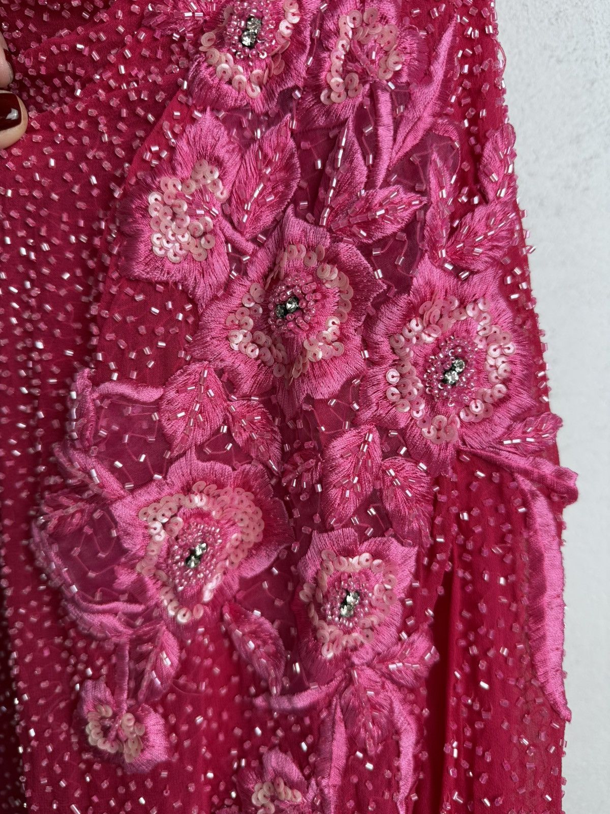 Other Dolce Jovani Silk Beaded Strapless Evening Gown Couture y2k Size M / US 6-8 / IT 42-44 - 11 Thumbnail