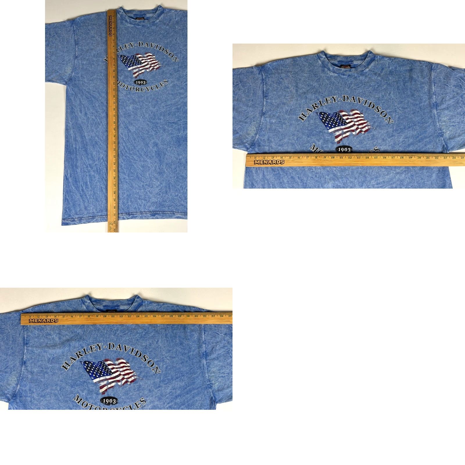 Harley Davidson VINTAGE Harley-Davidson Shirt XL Blue Tie Dye 2001 Daytona Beach Made in USA Mens T-Shirt Size US XL / EU 56 / 4 - 8 Thumbnail