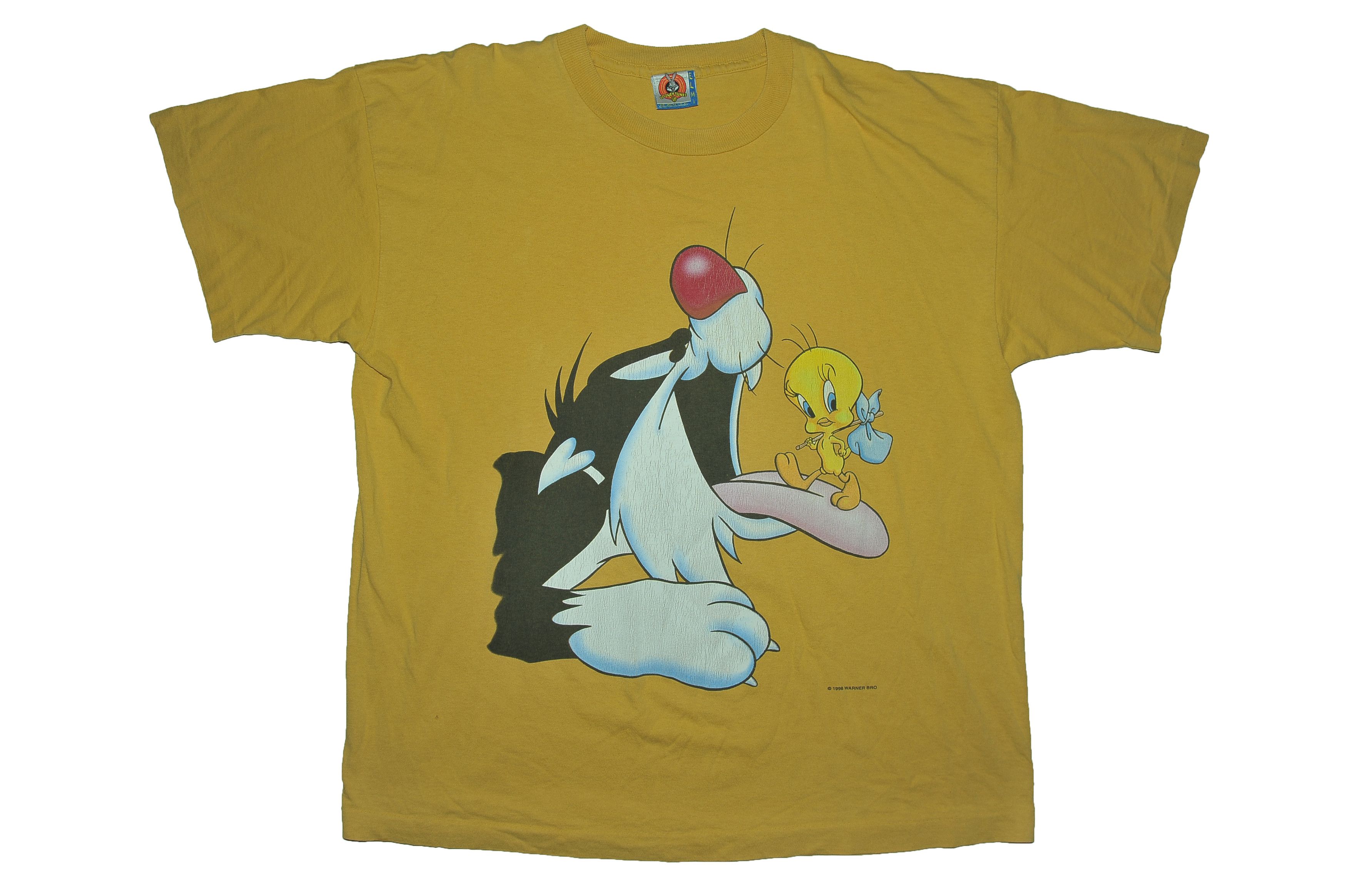 Vintage Vintage 90s Tweety Warner Bros T-shirt Size US XL / EU 56 / 4 - 1 Thumbnail