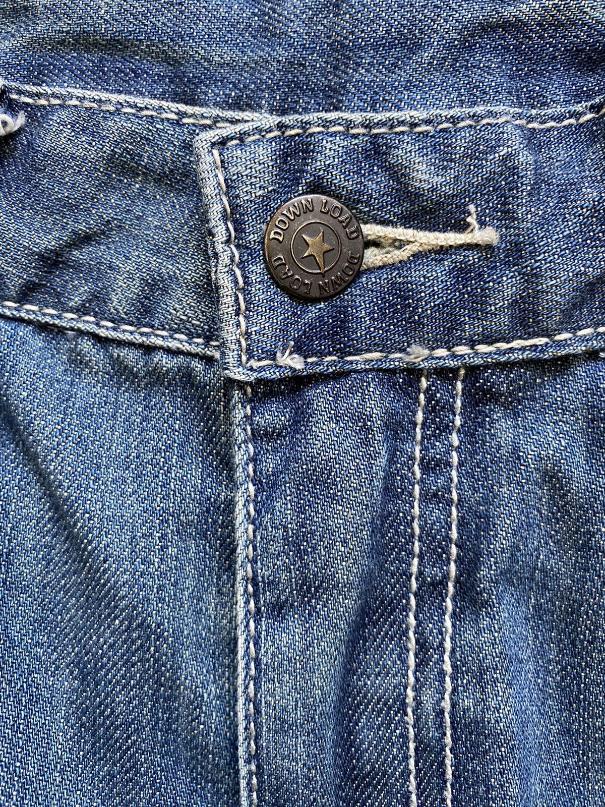 Other Y2K Here There Jeans Scull Embroidered Washed Denim Pants Size US 28 / EU 44 - 11 Thumbnail