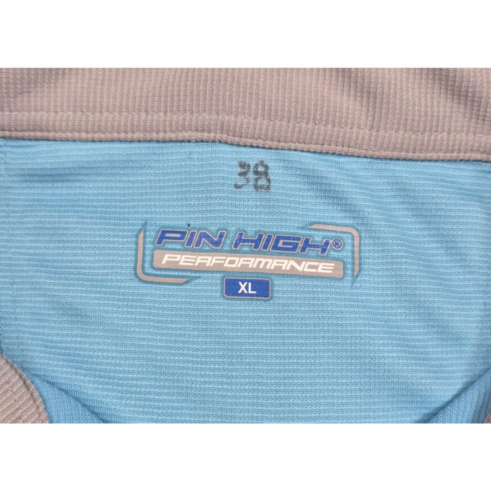 Vintage Pin High Polo Shirt Mens XL Blue Underground Golf Tournament Performance Tech Shirt Size US XL / EU 56 / 4 - 5 Thumbnail