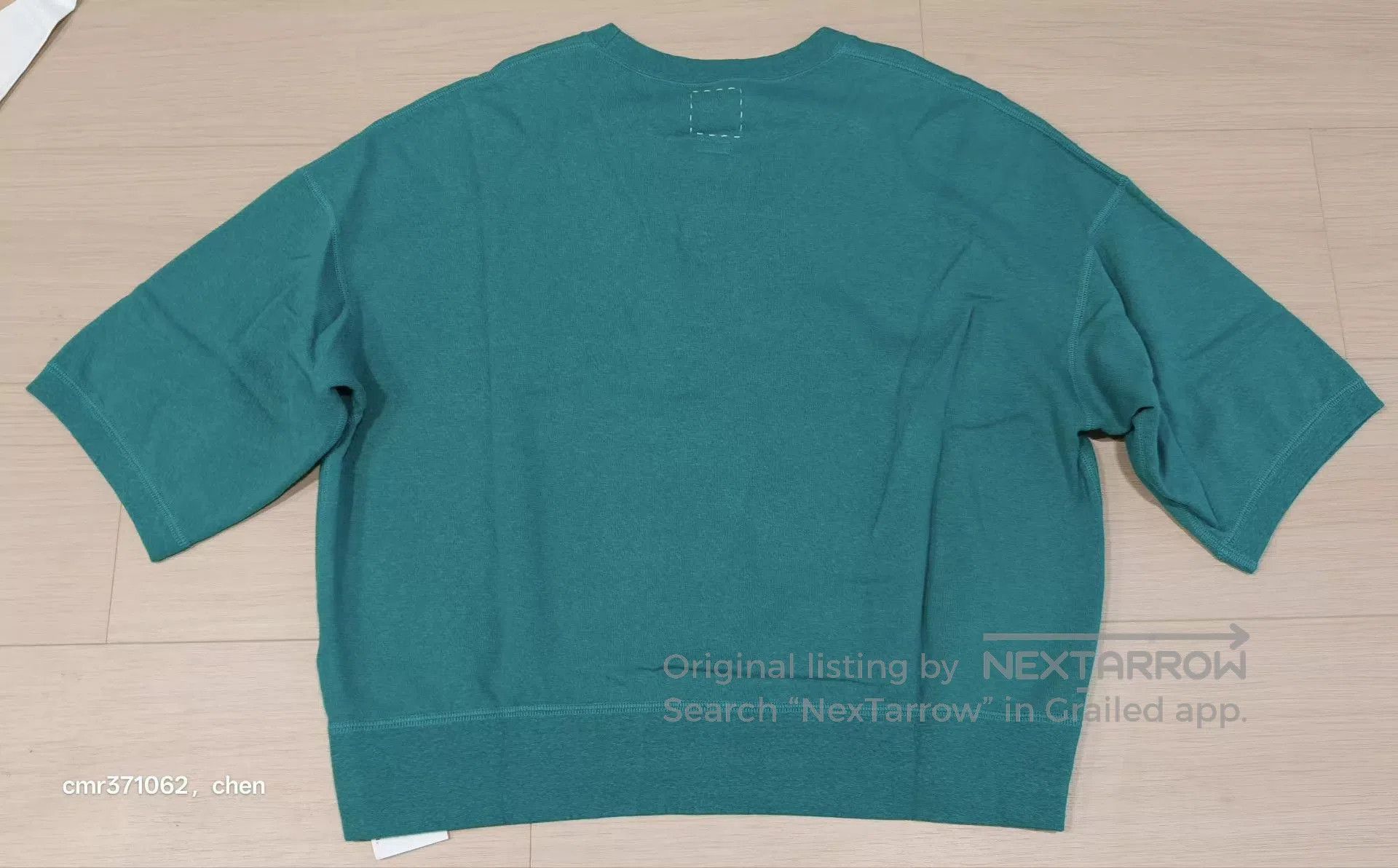 Visvim Green Short Sleeve Cropped Sweatshirt. Size US S / EU 44-46 / 1 - 5 Thumbnail