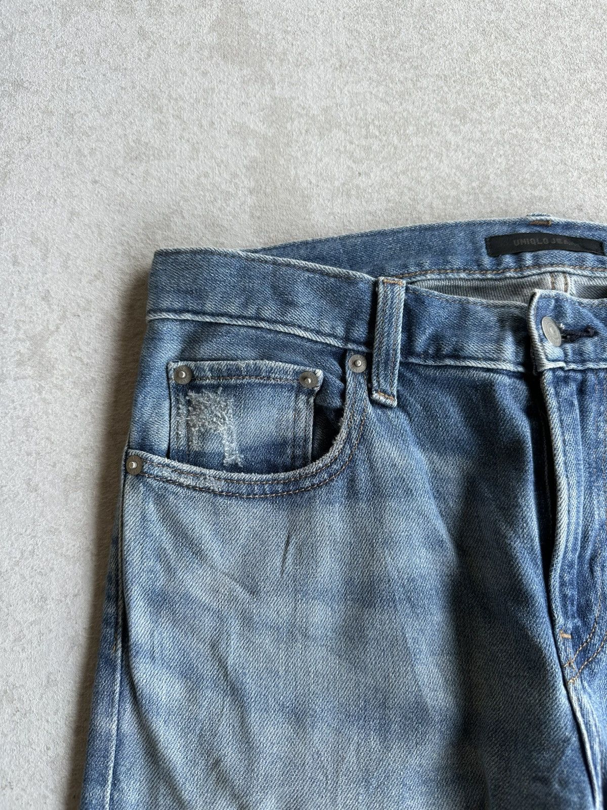 Uniqlo 🍁SEND OFFERS🍁SICKSS 🔥 UNIQLO Japan Distressed Denim Pants Size US 30 / EU 46 - 3 Thumbnail