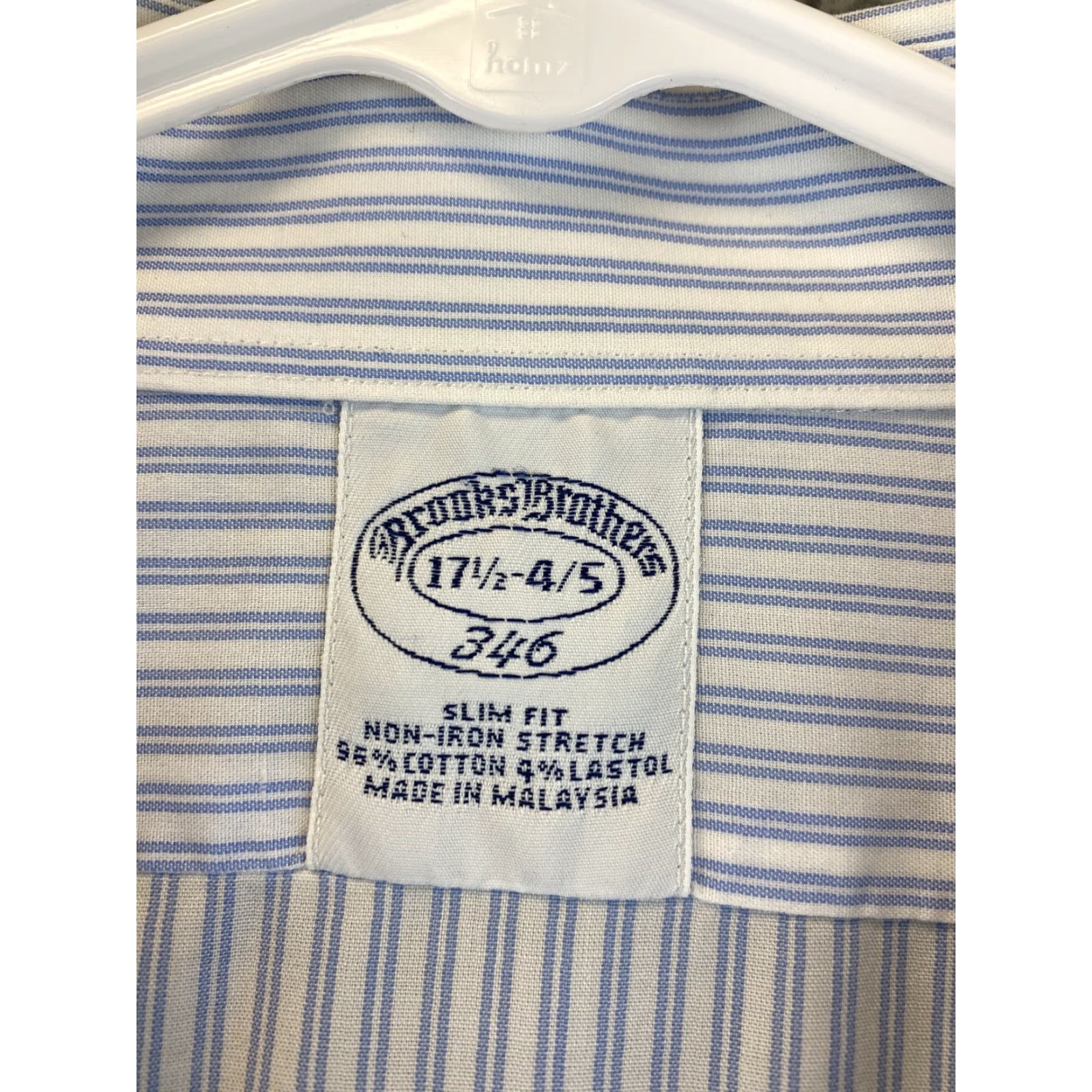Brooks Brothers BROOKS BROTHERS Shirt Men 17.5 4/5 Button-Down Collared Oxford Non-Iron White Stripes Casual Classic Preppy Mens 17.5 Regular Size Multicolor Size US XL / EU 56 / 4 - 6 Thumbnail