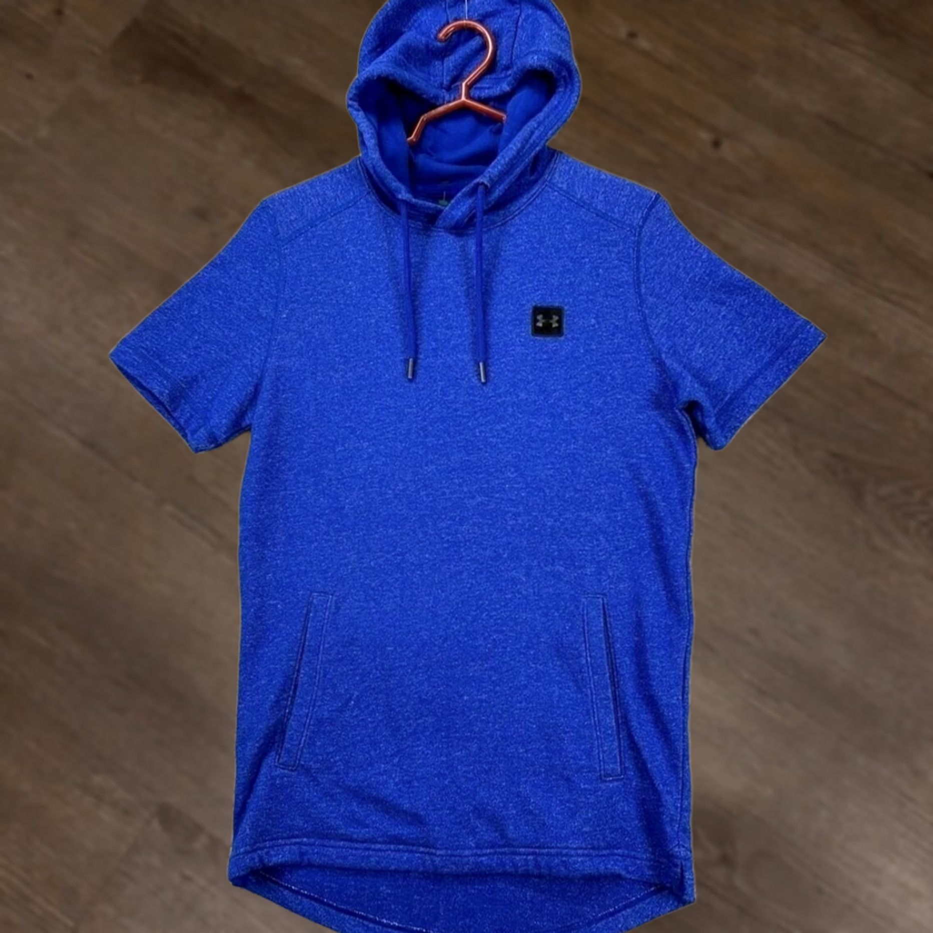 Under Armour Under Armour Hoodie Shirt Mens Medium Blue Short Sleeve Training Drawstring Size US M / EU 48-50 / 2 - 1 Thumbnail