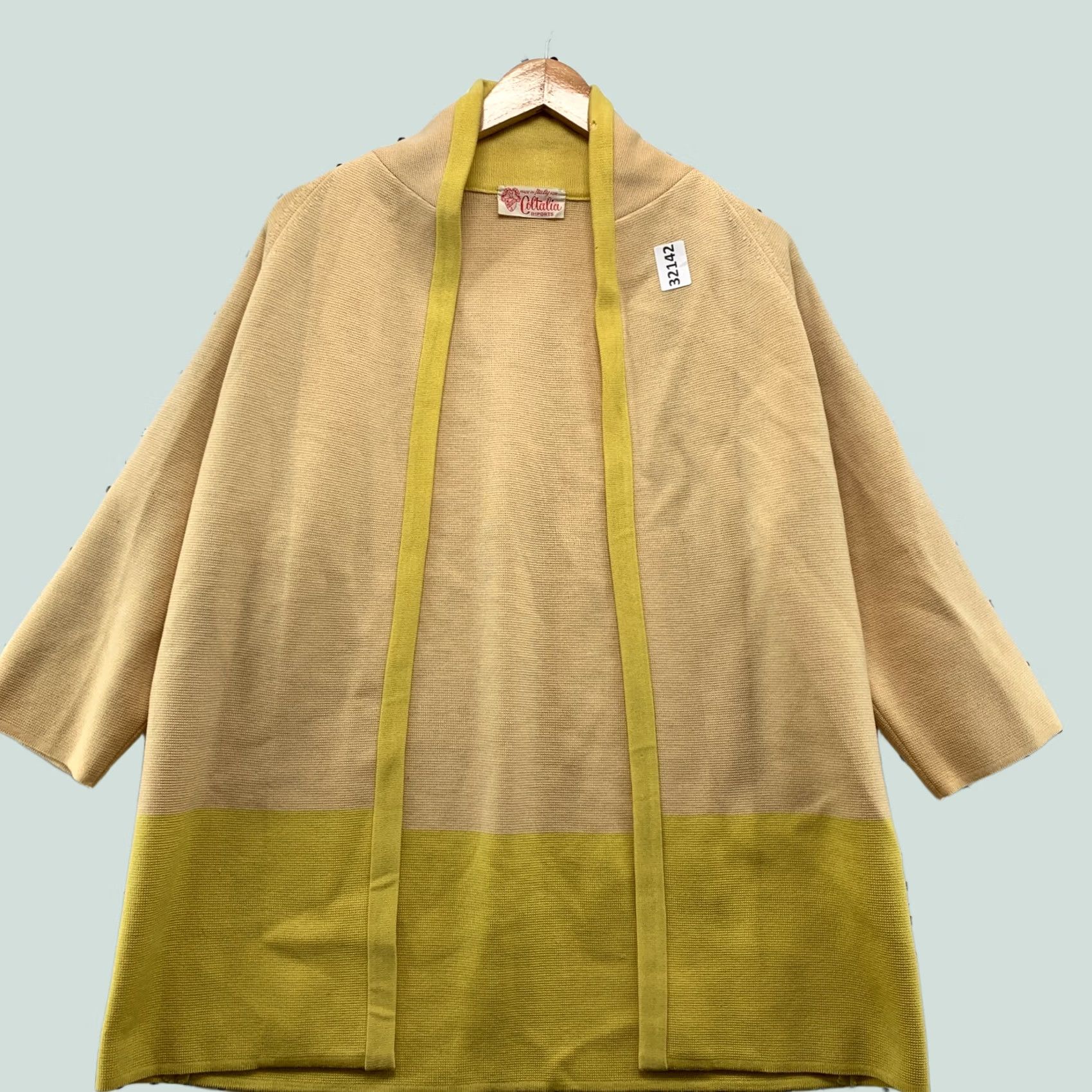 Vintage VINTAGE Coltalia Imports Cardigan Sweater Womens L Yellow Made Italy 22x28.5 Size L / US 10 / IT 46 - 1 Thumbnail