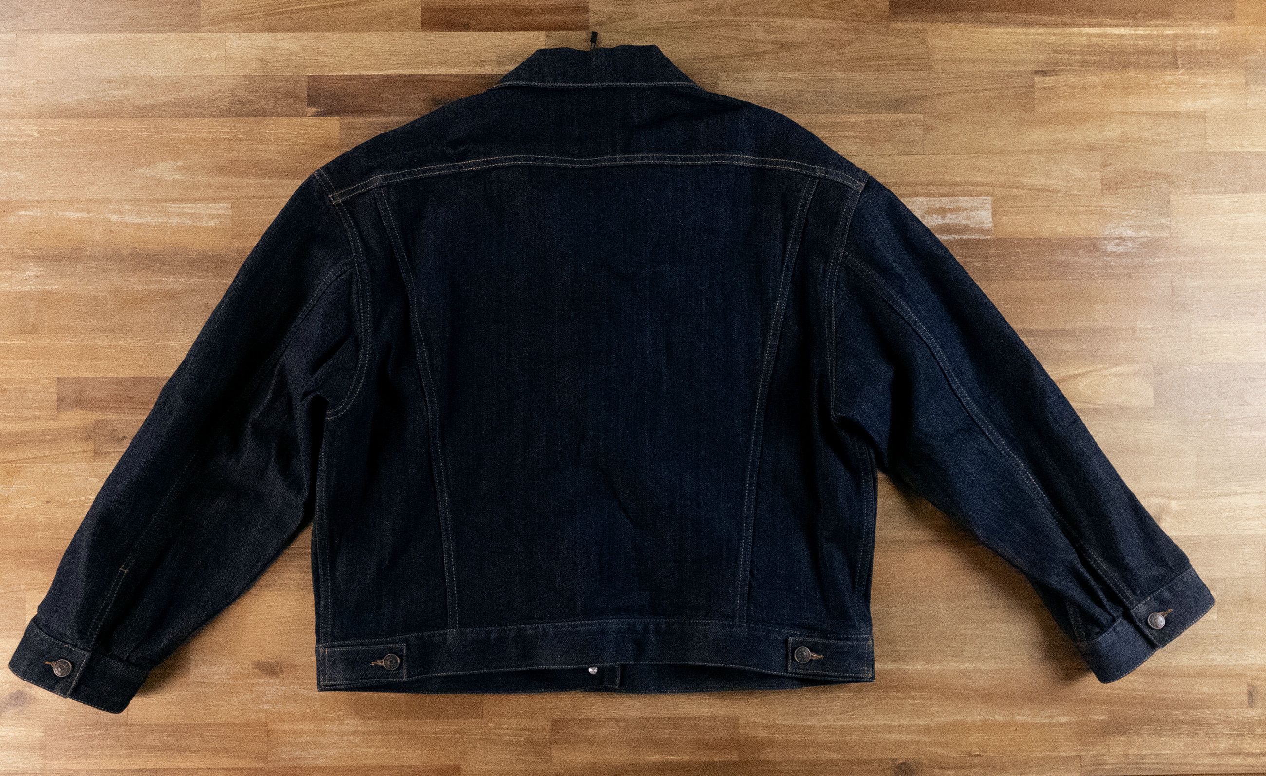 The Row THE ROW Ness navy blue oversized denim jacket Large q Size L / US 10 / IT 46 - 11 Thumbnail