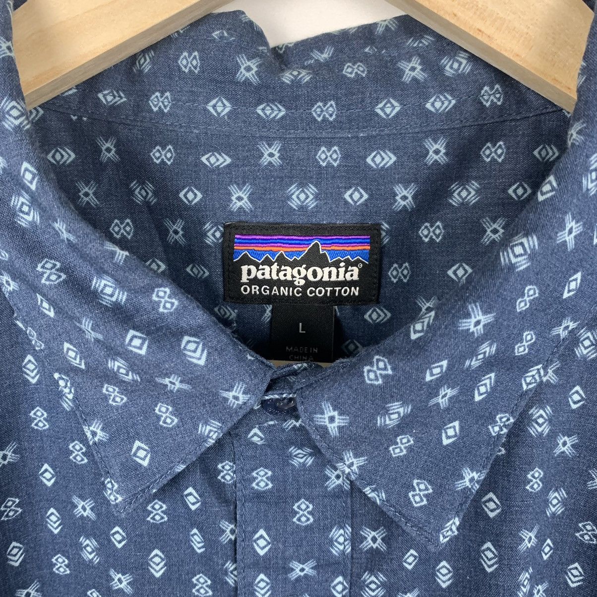 Patagonia Patagonia Geometric Shirt Organic Cotton Short Sleeve Blue Size US L / EU 52-54 / 3 - 9 Thumbnail