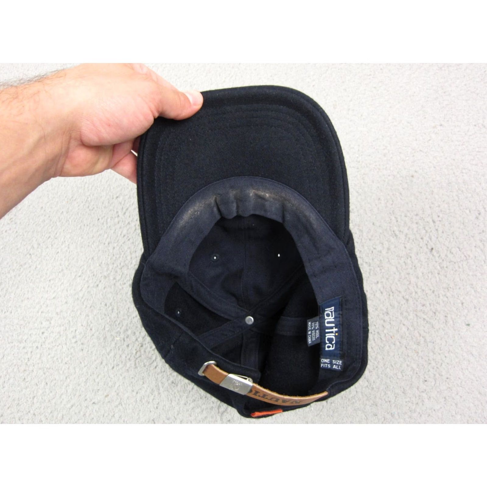 Nautica VINTAGE Nautica Hat Cap Mens One Size Blue Baseball Wool Snapback Adjustable 90s Size ONE SIZE - 6 Thumbnail