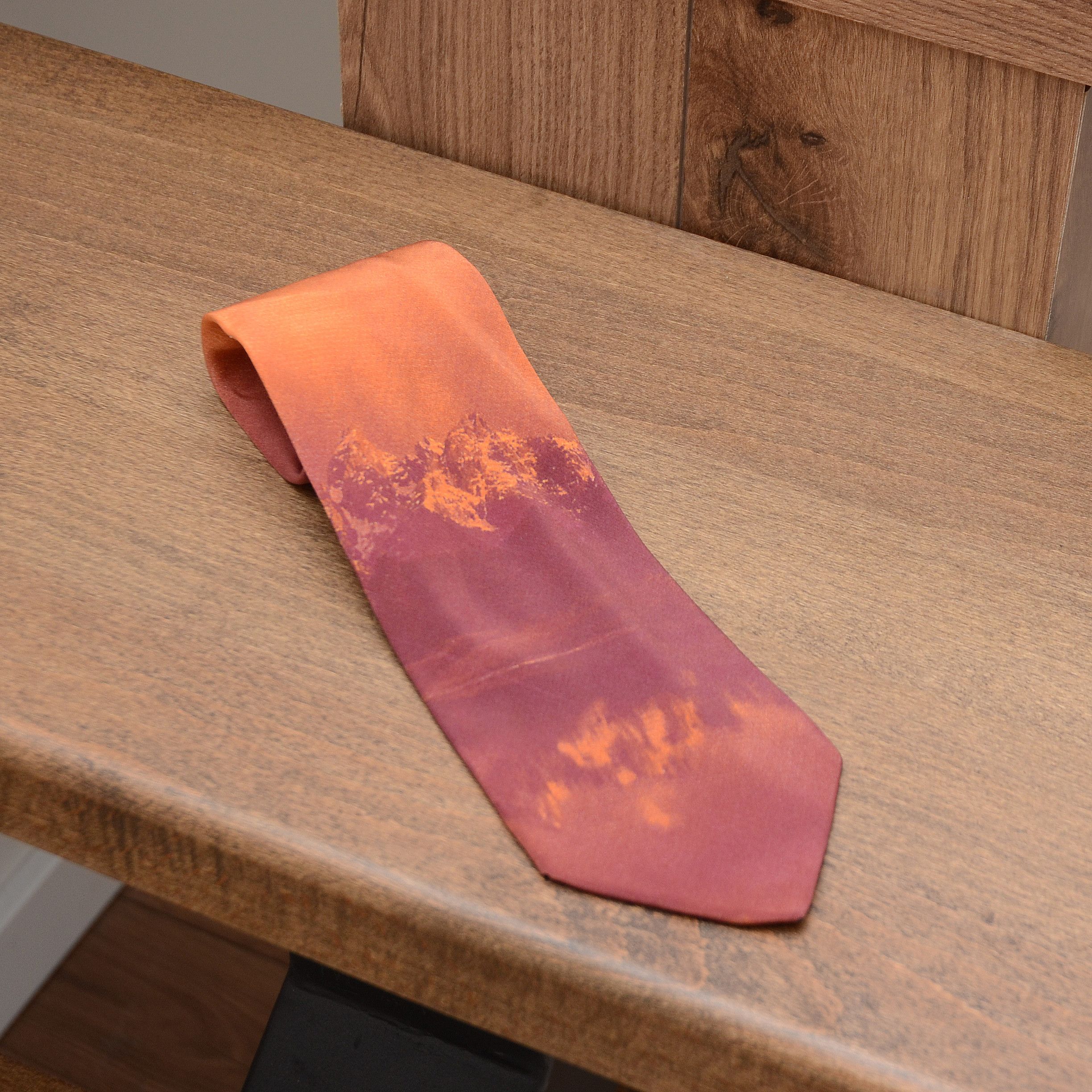 Vintage Vintage Rian Rucci Abstract Art Silk Tie Printed Mountain Size ONE SIZE - 8 Thumbnail